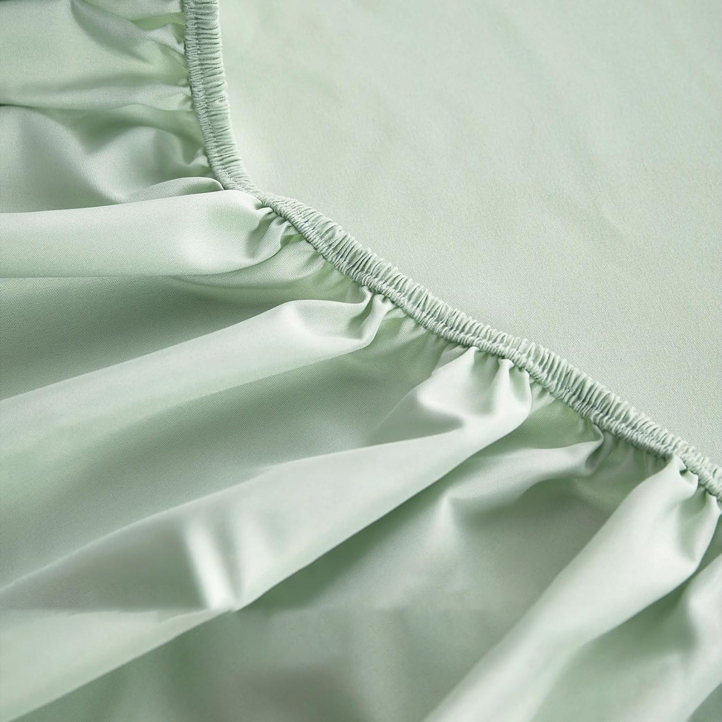 1000TC Ultra Soft Microfibre Extra Deep Fitted Sheet Set - Sage Green