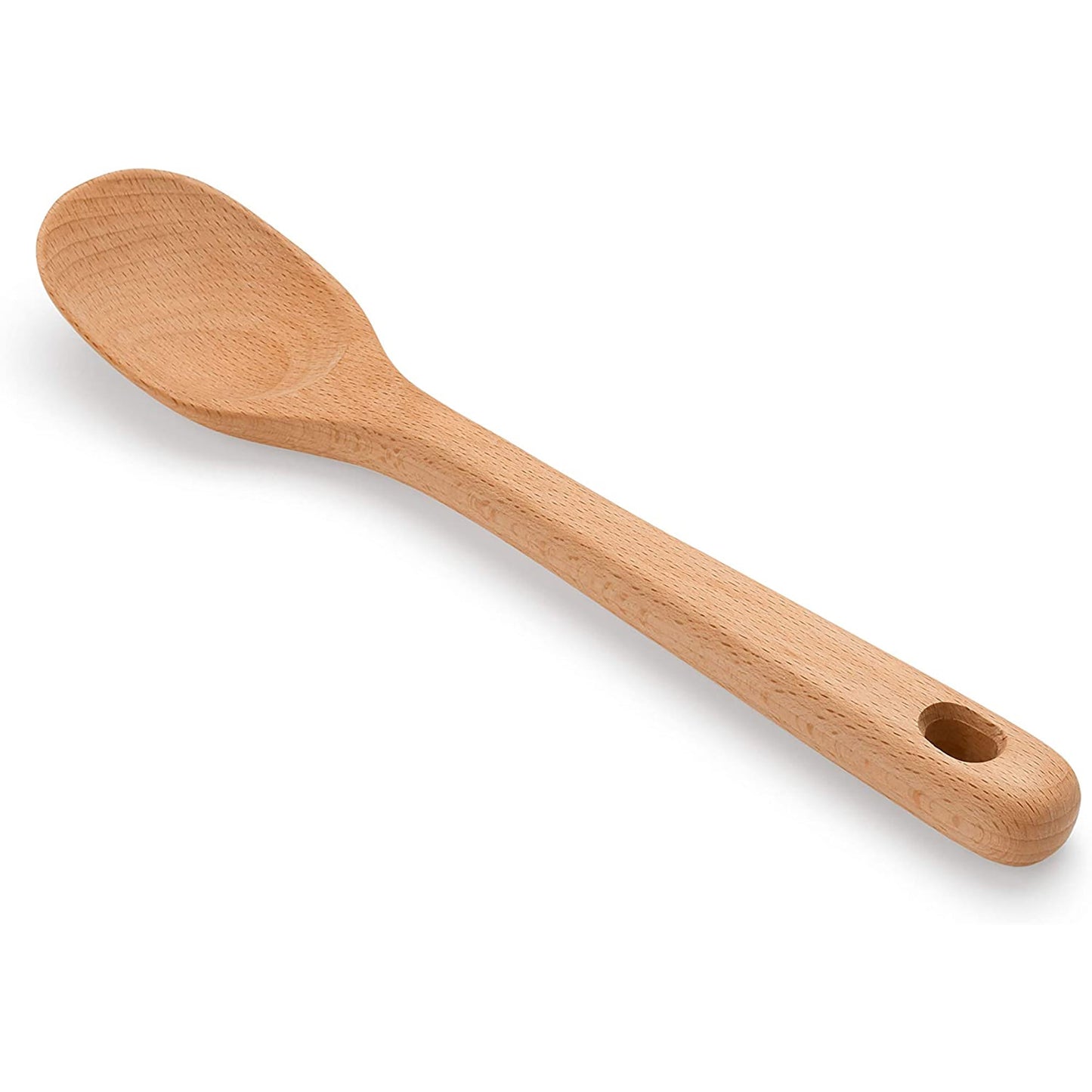 Large Wooden Spoon Solid Beechwood - 12.4x2.6 Inch