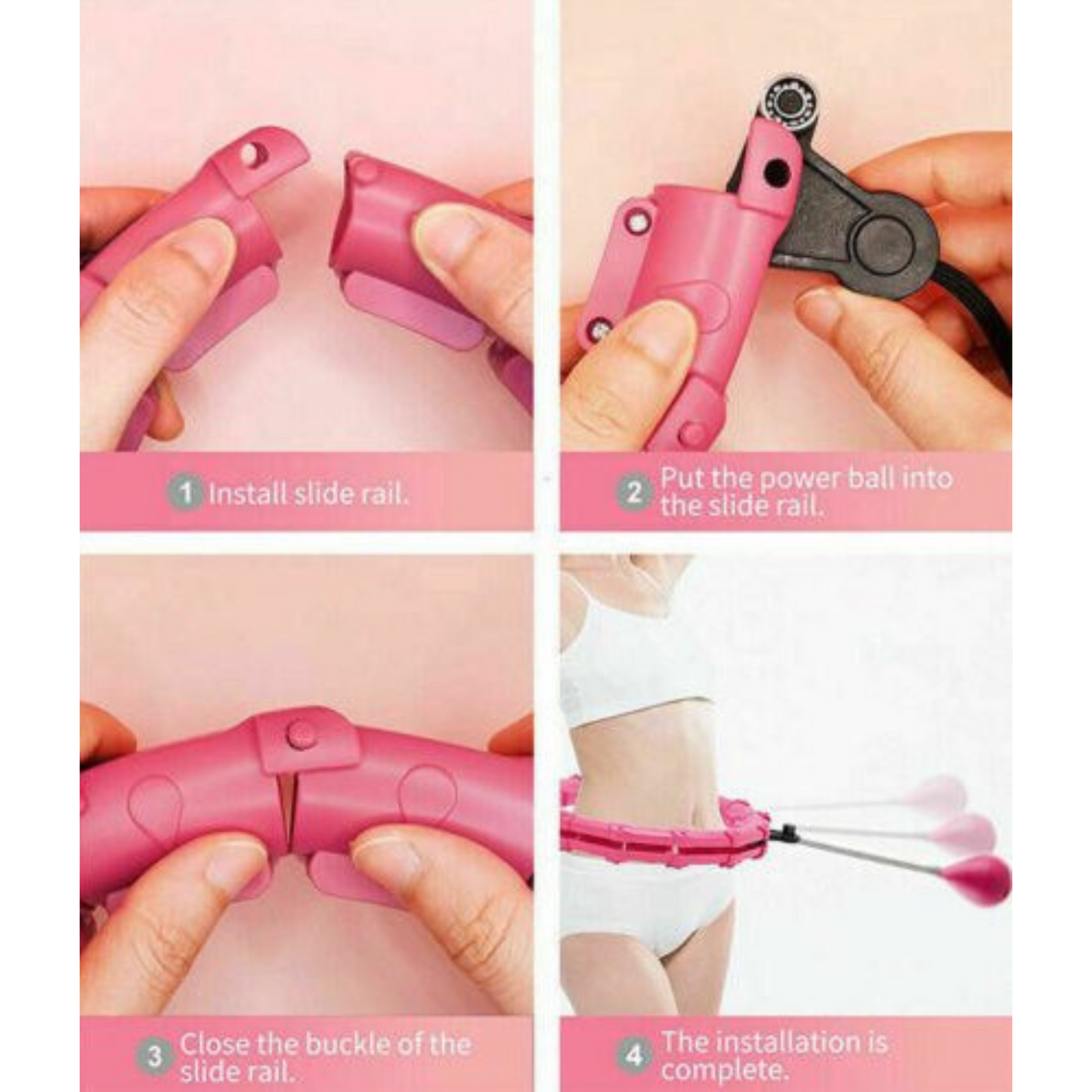 24 Knots Smart Hula Hoop Detachable Fitness Weighted Hoola Hoops