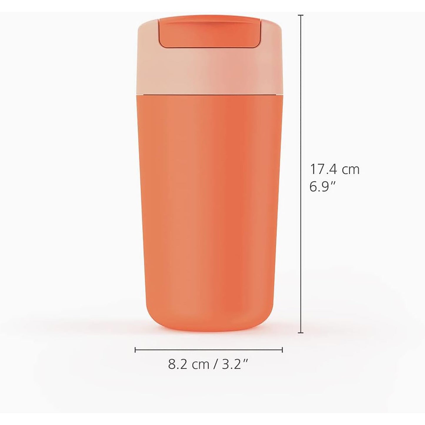 Leak Proof Sipp Travel Mug with Flip Top Cap 454 ml - Coral