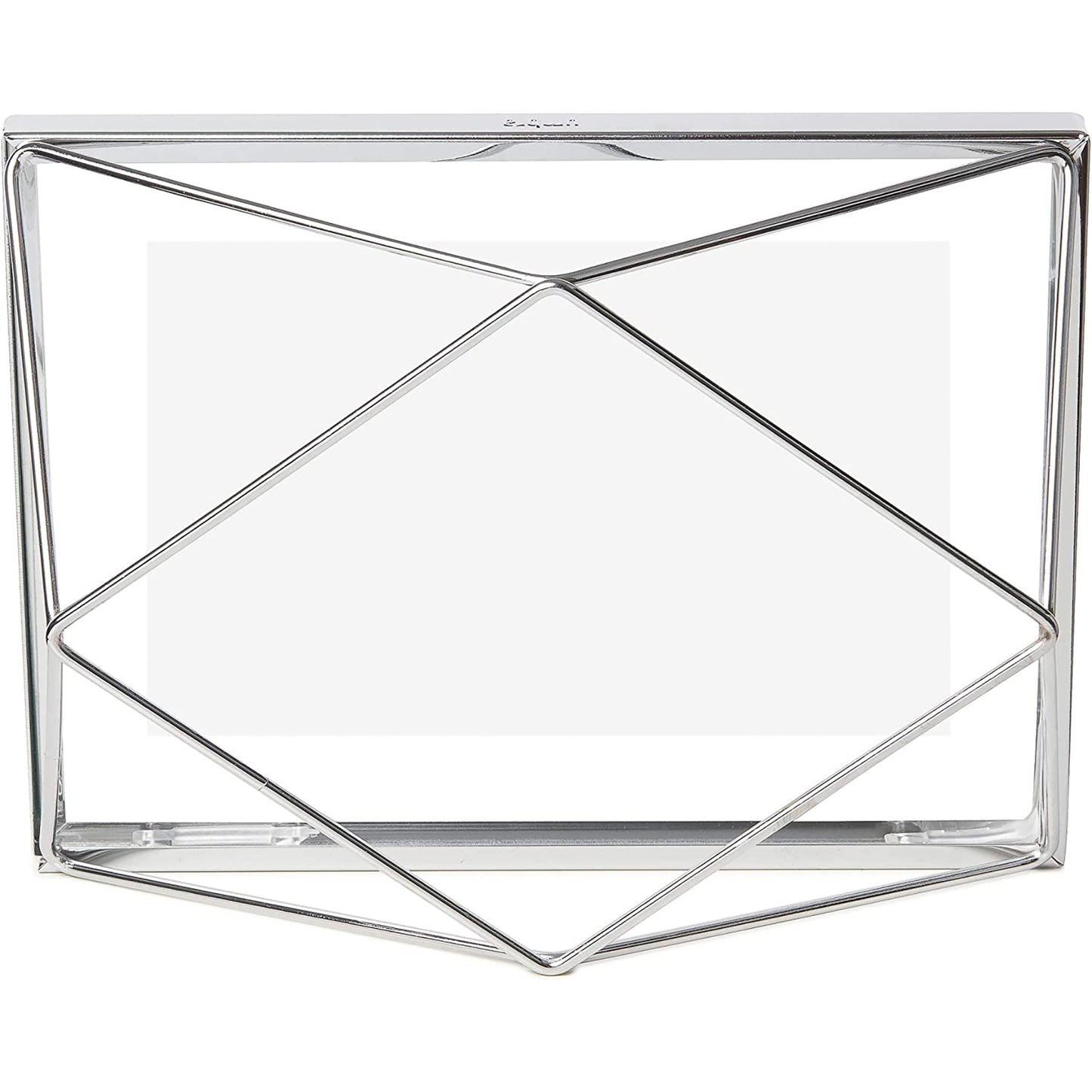 Geometric Prisma Picture Frame Photo Display for Desk Wall  4x6 Inch - Silver
