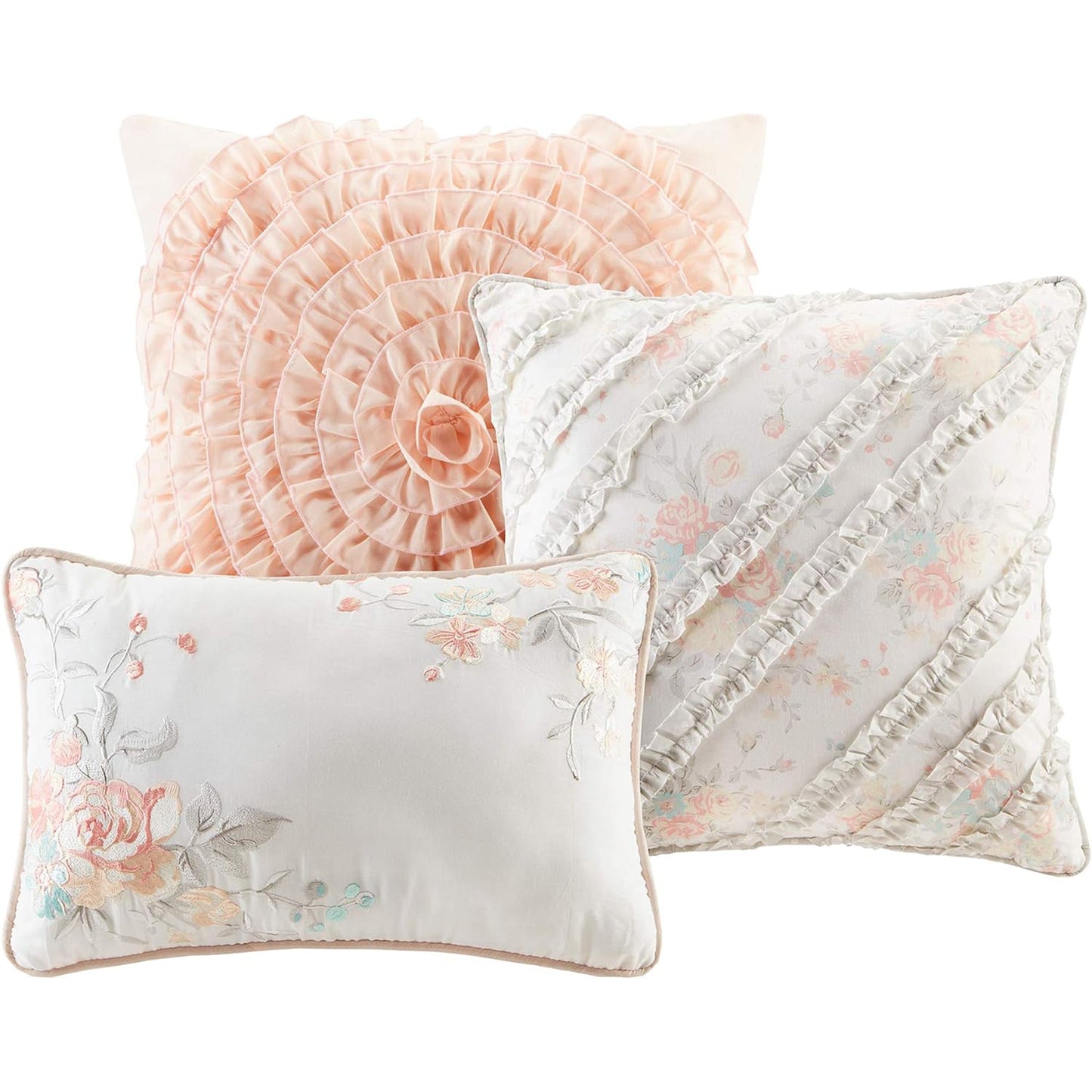 Lightweight 100% Cotton Double Sided Stitching Quilt Set - Pink