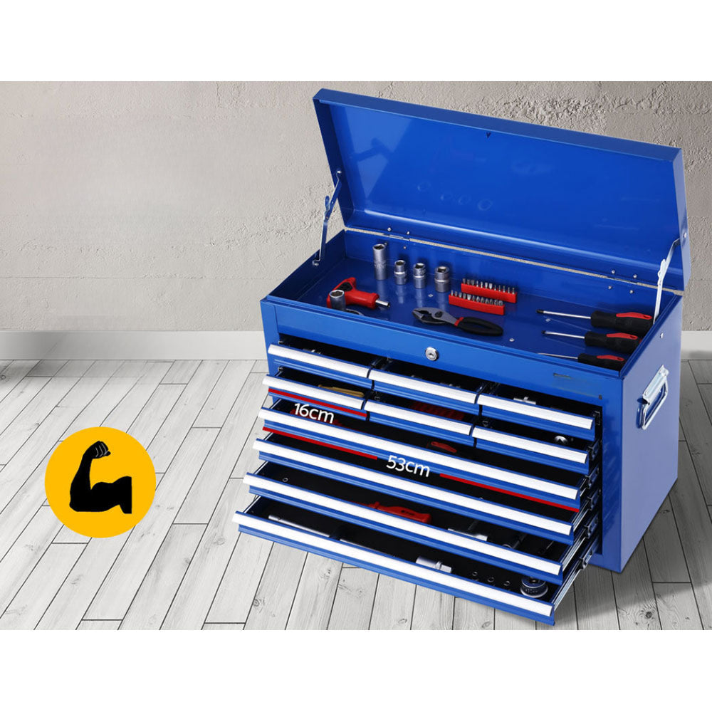 Garage Mechanic Trolley Chest Cabinet Toolbox 17 Drawers - Blue