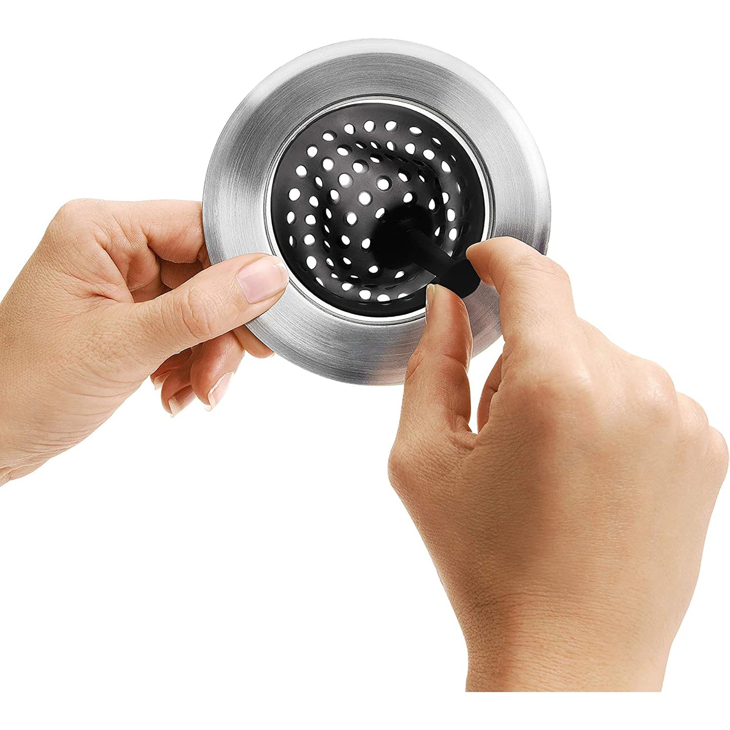 Stainless Steel and Silicone Sink Strainer - Silver