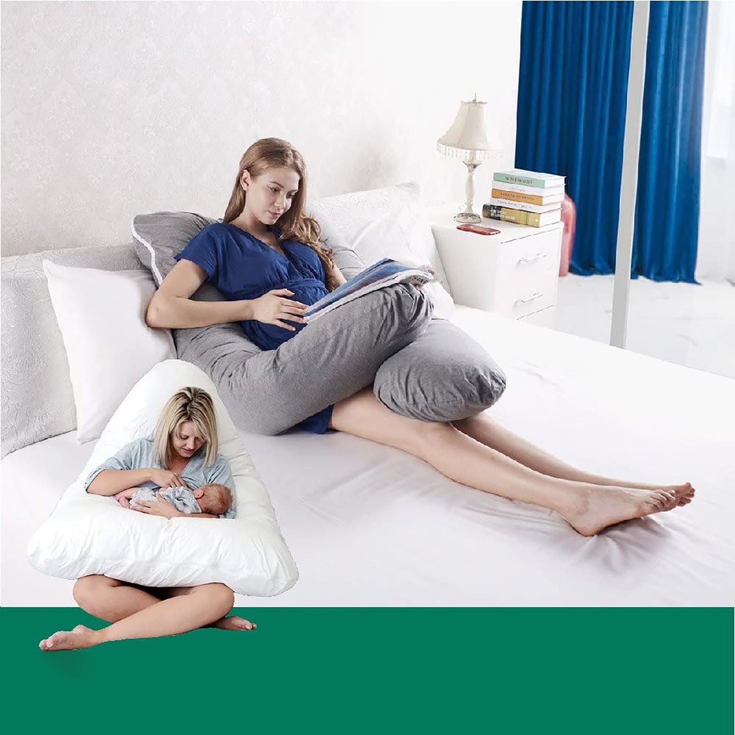 Pregnancy Maternity Nursing Pillow Body Feeding Support - Purple