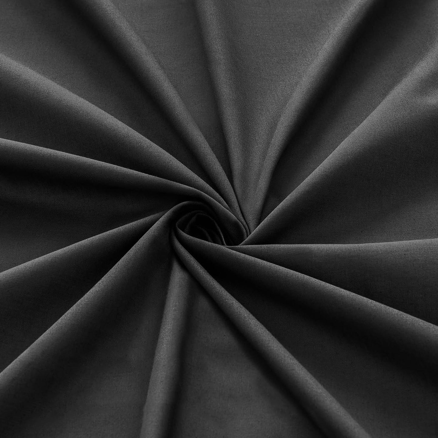 1000TC Cotton Blend Soft and Breathable Fitted Sheet 40cm Deep Pocket - Black