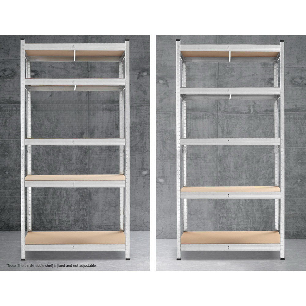 Warehouse Rack Garage Metal Storage Shelves - 5x1.8M