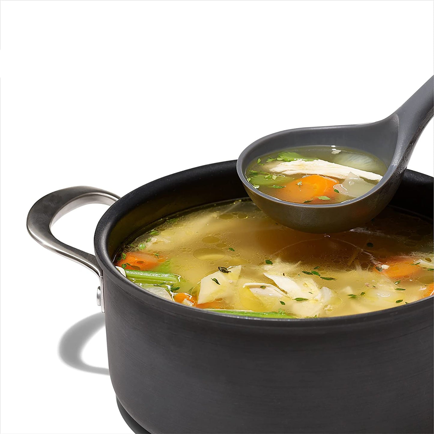 Silicone Soup Ladle Kitchen Utensil - Black