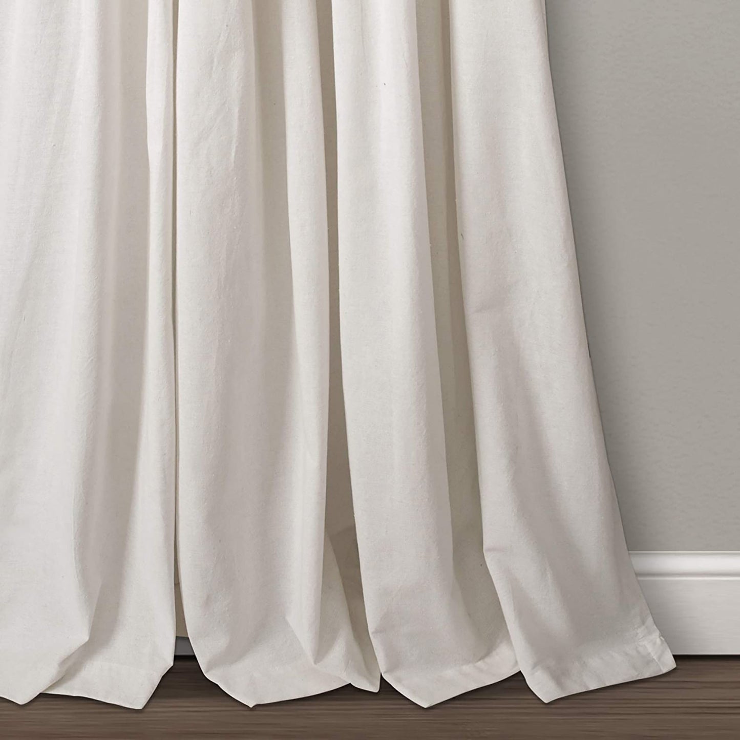 1pc Elegant Linen Button Window Curtain Panels Single Linen 40x95 Inches - Beige