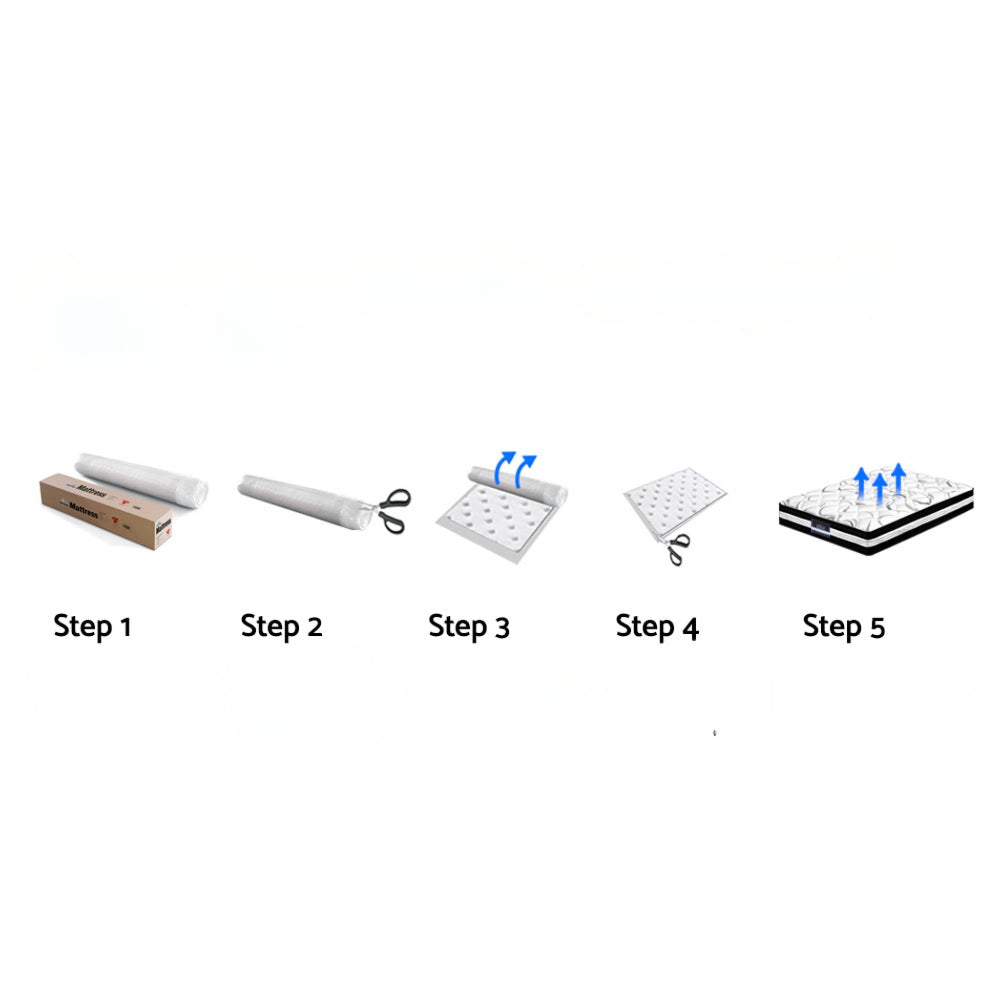 Bedding Euro Top Bonnell Spring Mattress - Single/King Single/Double/Queen/King