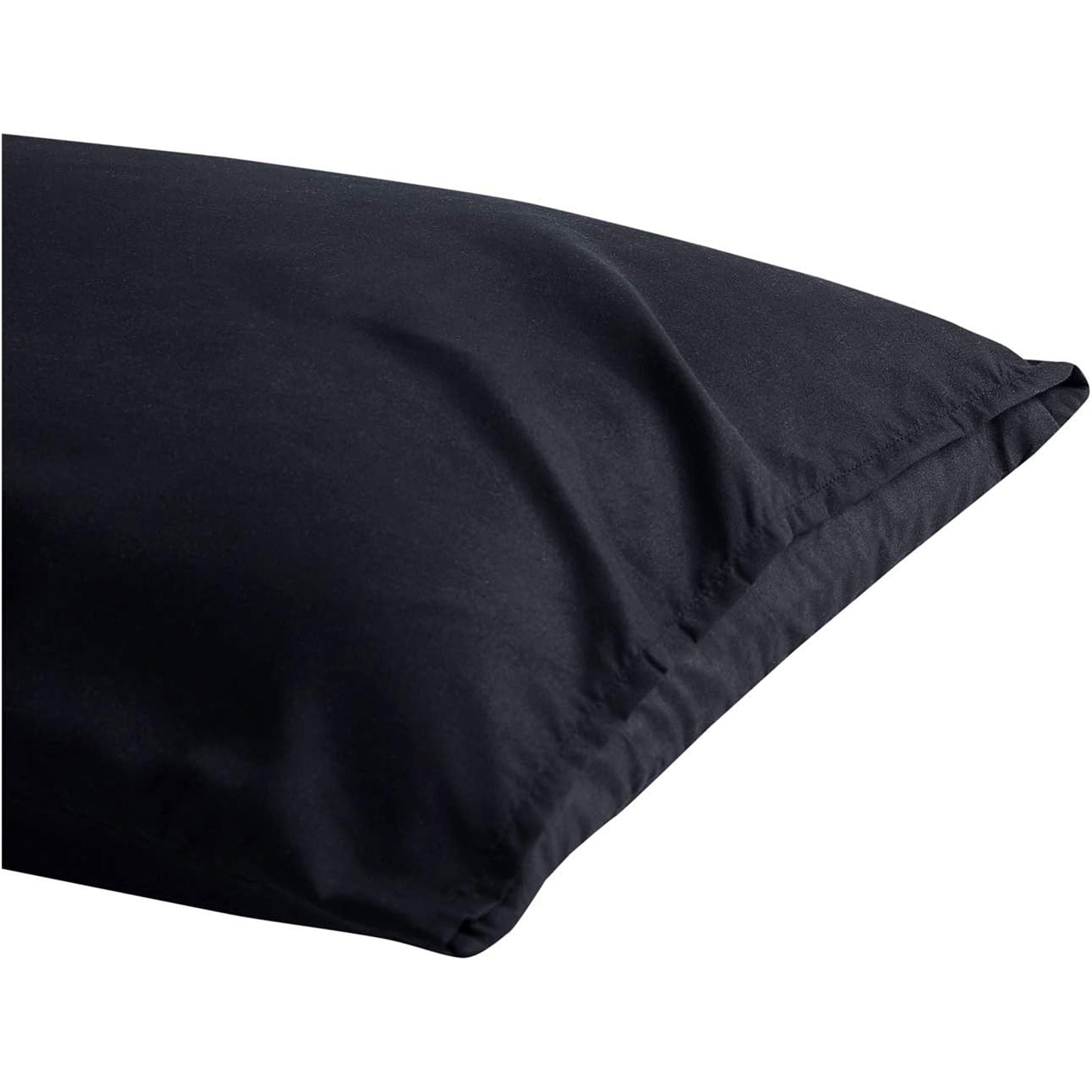 1000TC Ultra Soft Microfibre Pair of Pillowcases - Black