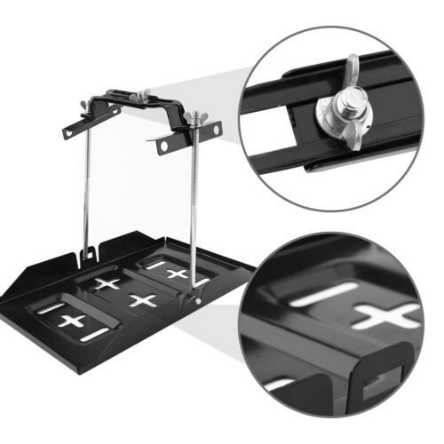 Universal Car Battery Tray Adjustable Hold Down Clamp Bracket 135 to 190mm