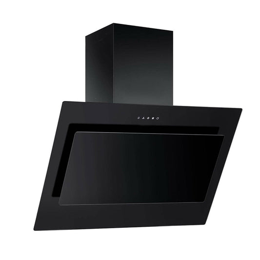Rangehood 900mm Black Angled Side Draft Range Hood Canopy Glass 90cm
