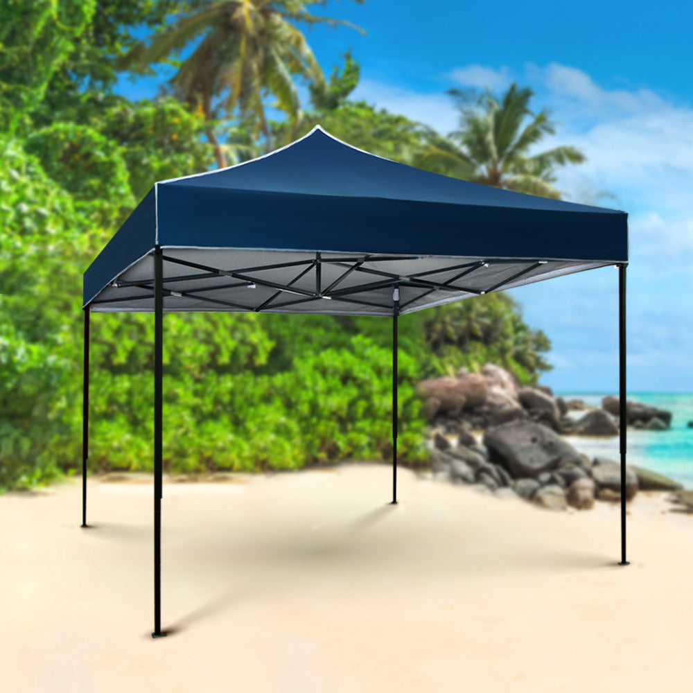 Gazebo Pop Up Marquee Outdoor Wedding Tent Kit Navy - 3x3m