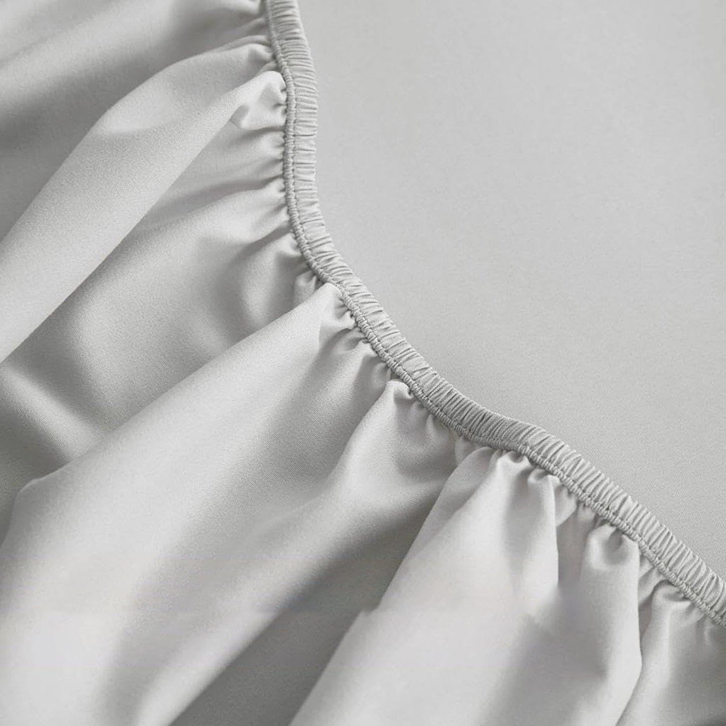 1000TC Ultra Soft Microfibre Extra Deep Fitted Sheet Set - Light Grey