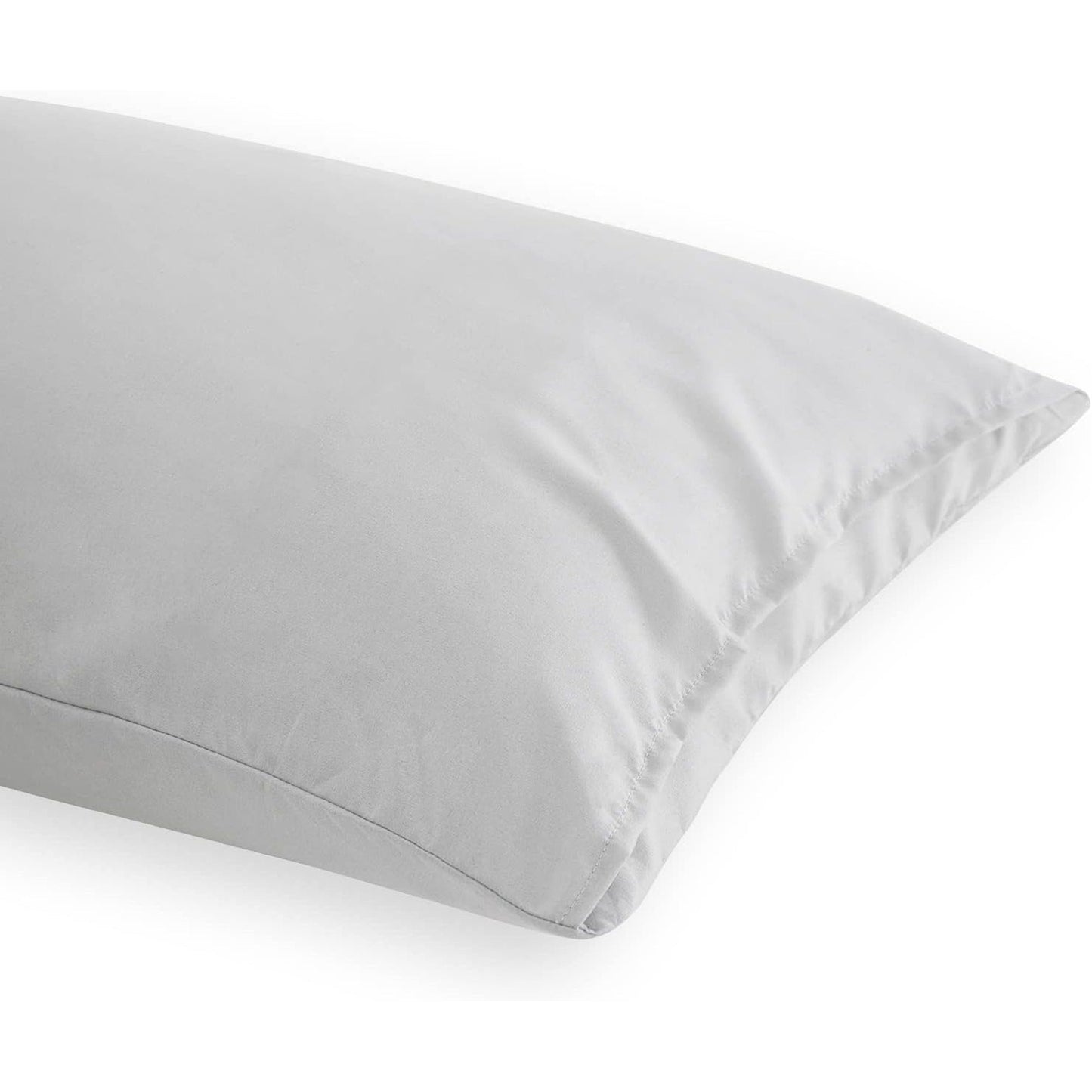 1000TC Ultra Soft Microfibre Pair of Pillowcases - Light Grey