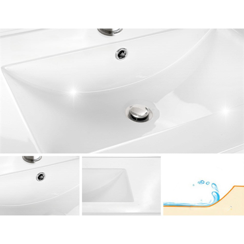 750mm Bathroom Vanity Cabinet Unit Wash Basin Sink Storage Freestanding White