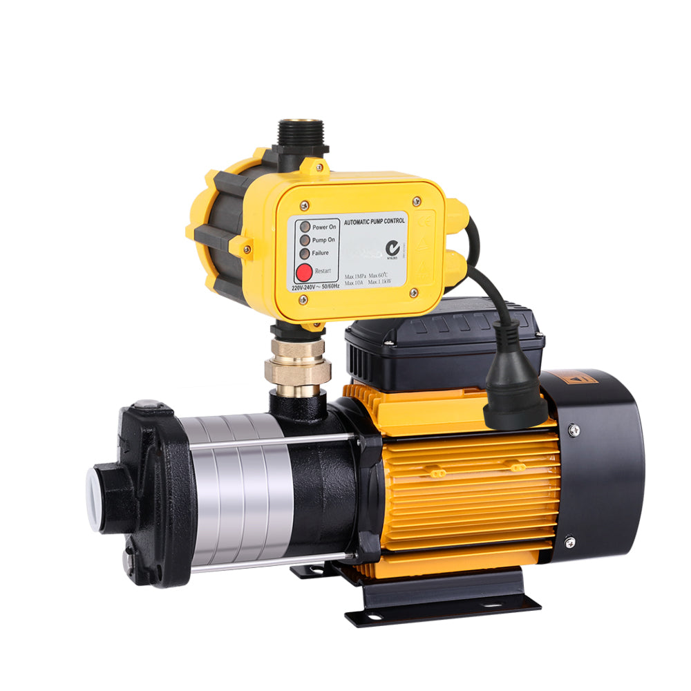 Multi Stage Water Pump Pressure Tank Garden Irrigation Yellow - 2000W