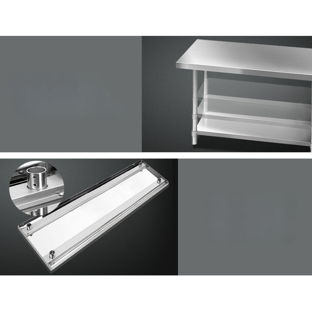 1829 x 762mm Commercial Stainless Steel Kitchen Bench