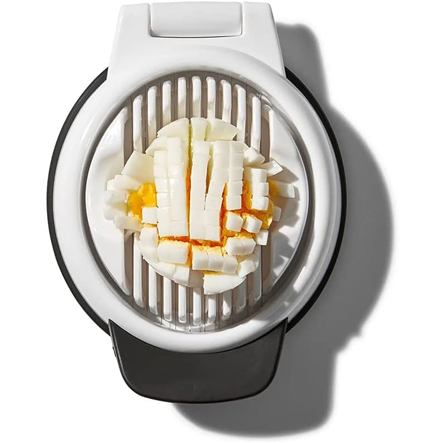 Stainless Steel Egg Slicer with Anti Slip Base - White