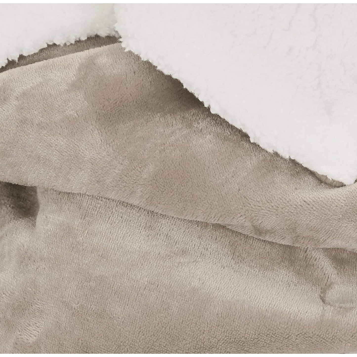 Ultra-Soft Micromink Sherpa Blanket - Taupe