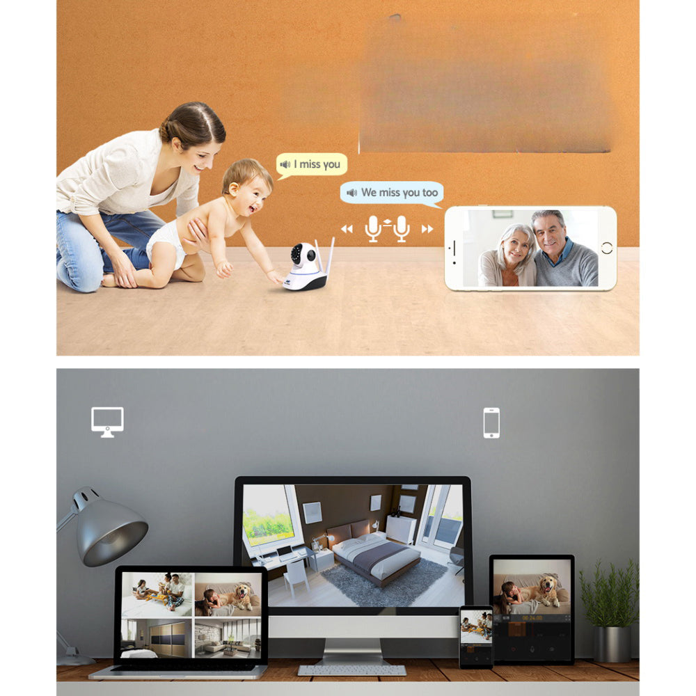 Set of 2 1080P IP Wireless Camera - White