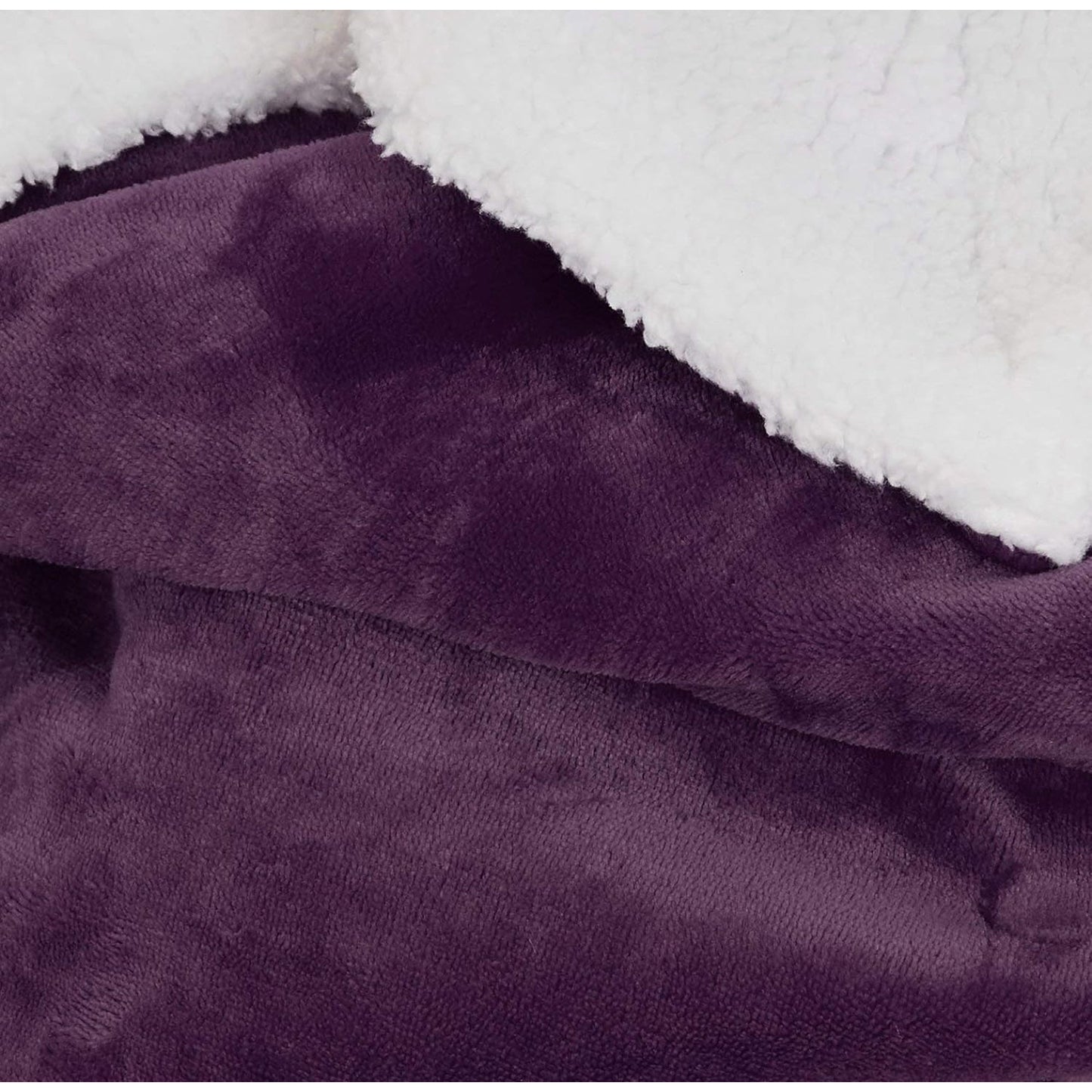 Ultra-Soft Micromink Sherpa Blanket - Plum