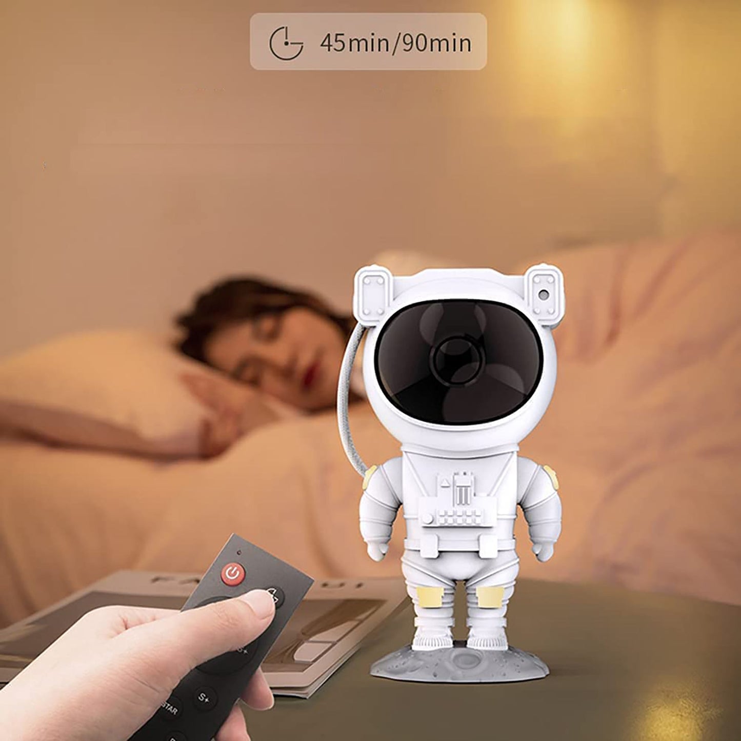 LED Night Light Astronaut Star Projector with Timer and Remote Control Room Decor