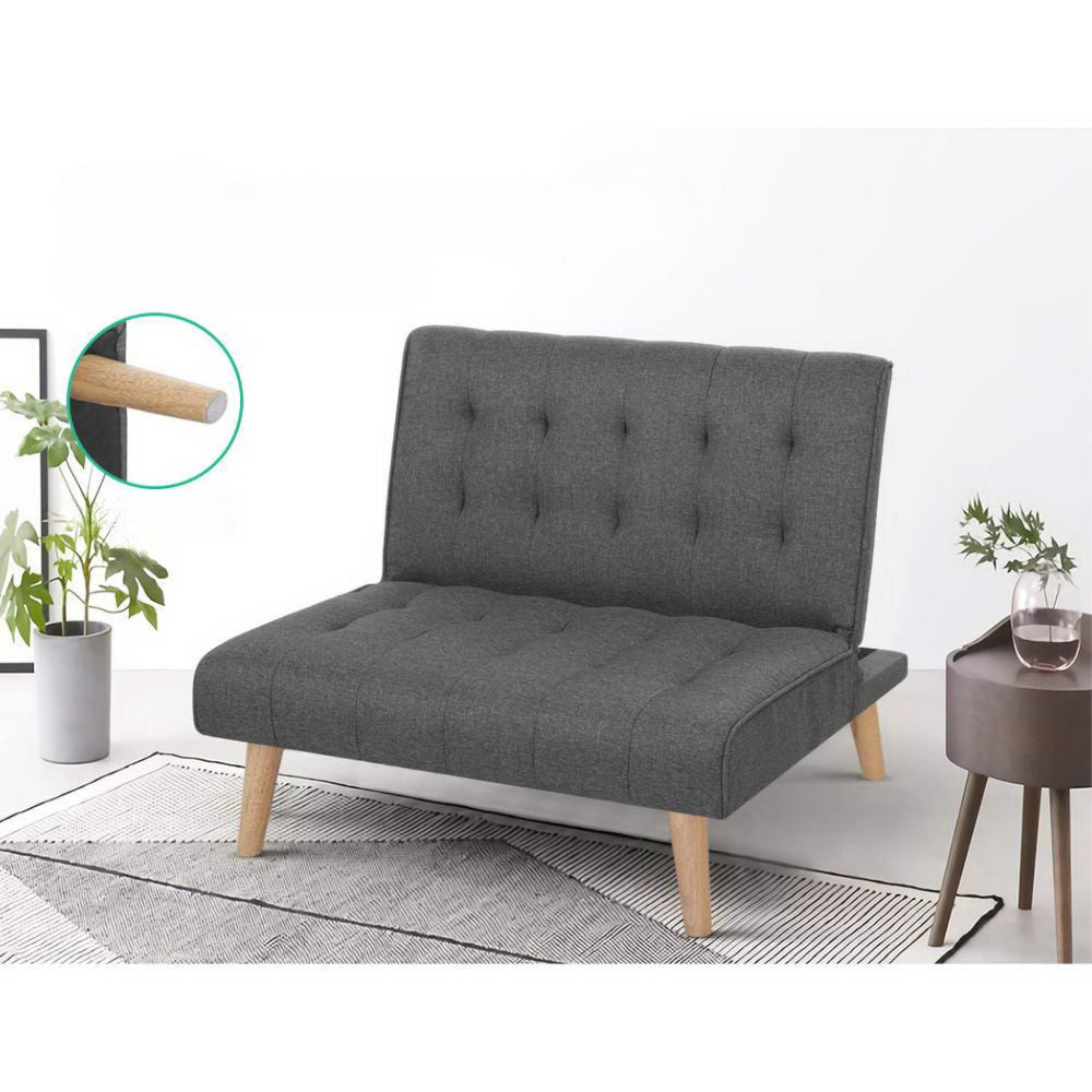 Linen Sofa Bed Lounge Chair Single Seater Modular Bed Set