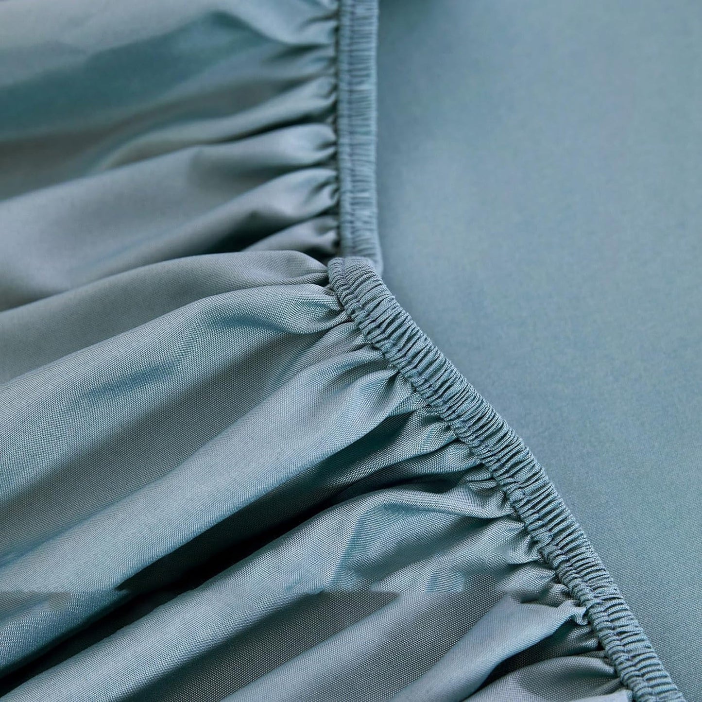 1000TC Ultra Soft Microfibre Extra Deep Fitted Sheet Set - Steel Blue