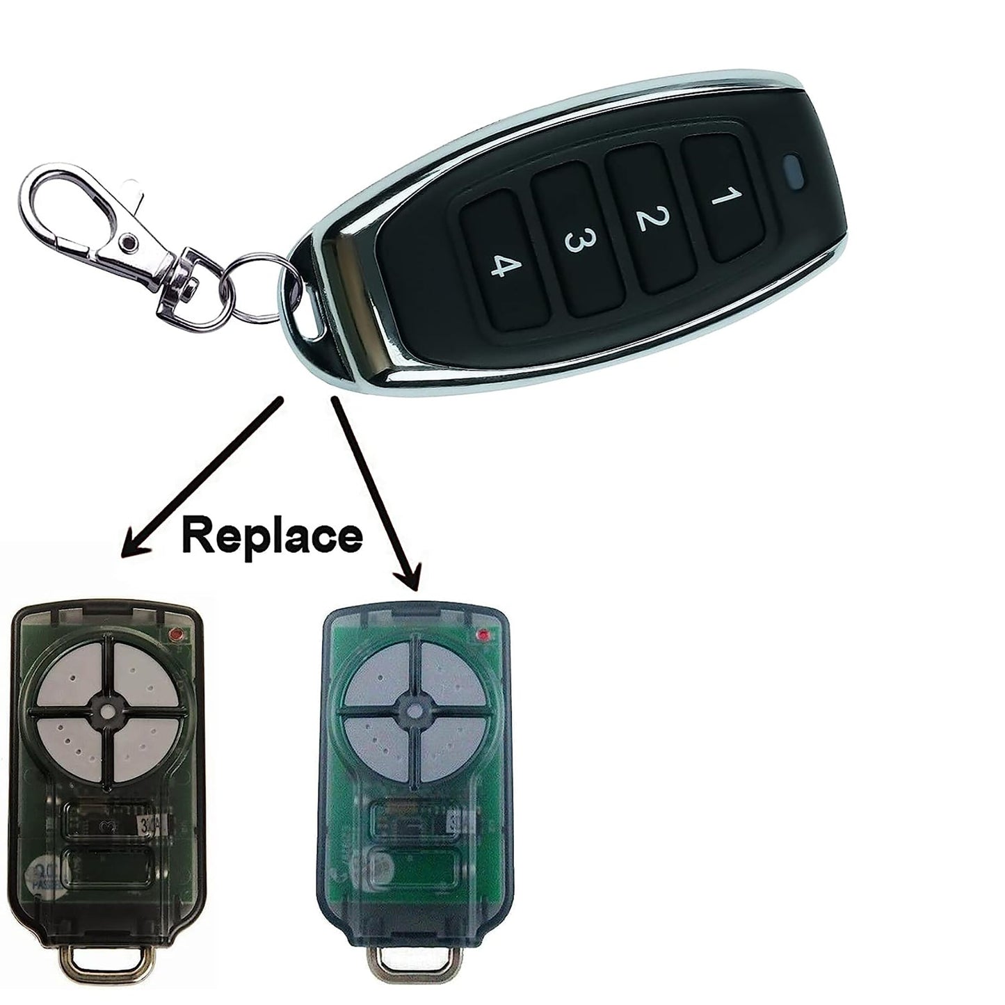 Garage Gate Door Remote Control for ATA PTX5 Replacement - Black