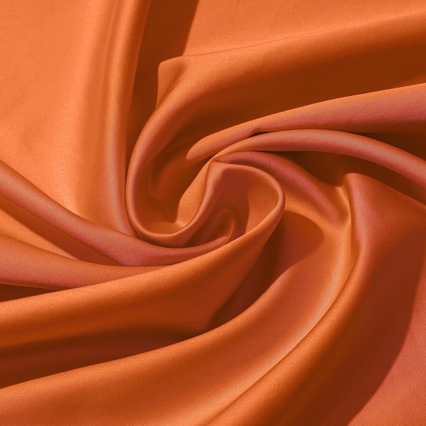 800TC Pure 100% Natural Cotton Sateen Weave Bed Sheet Set - Rust