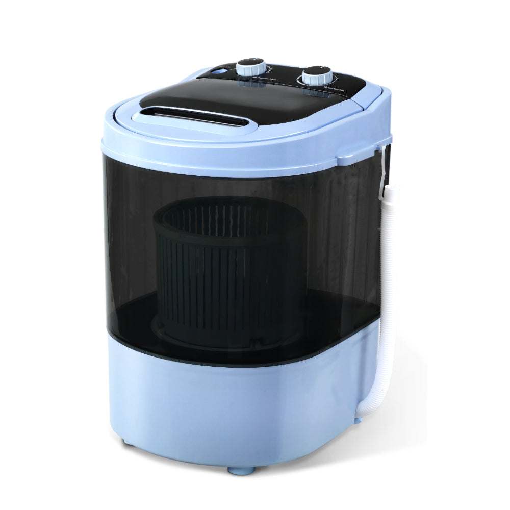 3KG Mini Portable Washing Machine Shoes Wash Top Load Spin Camp Caravan