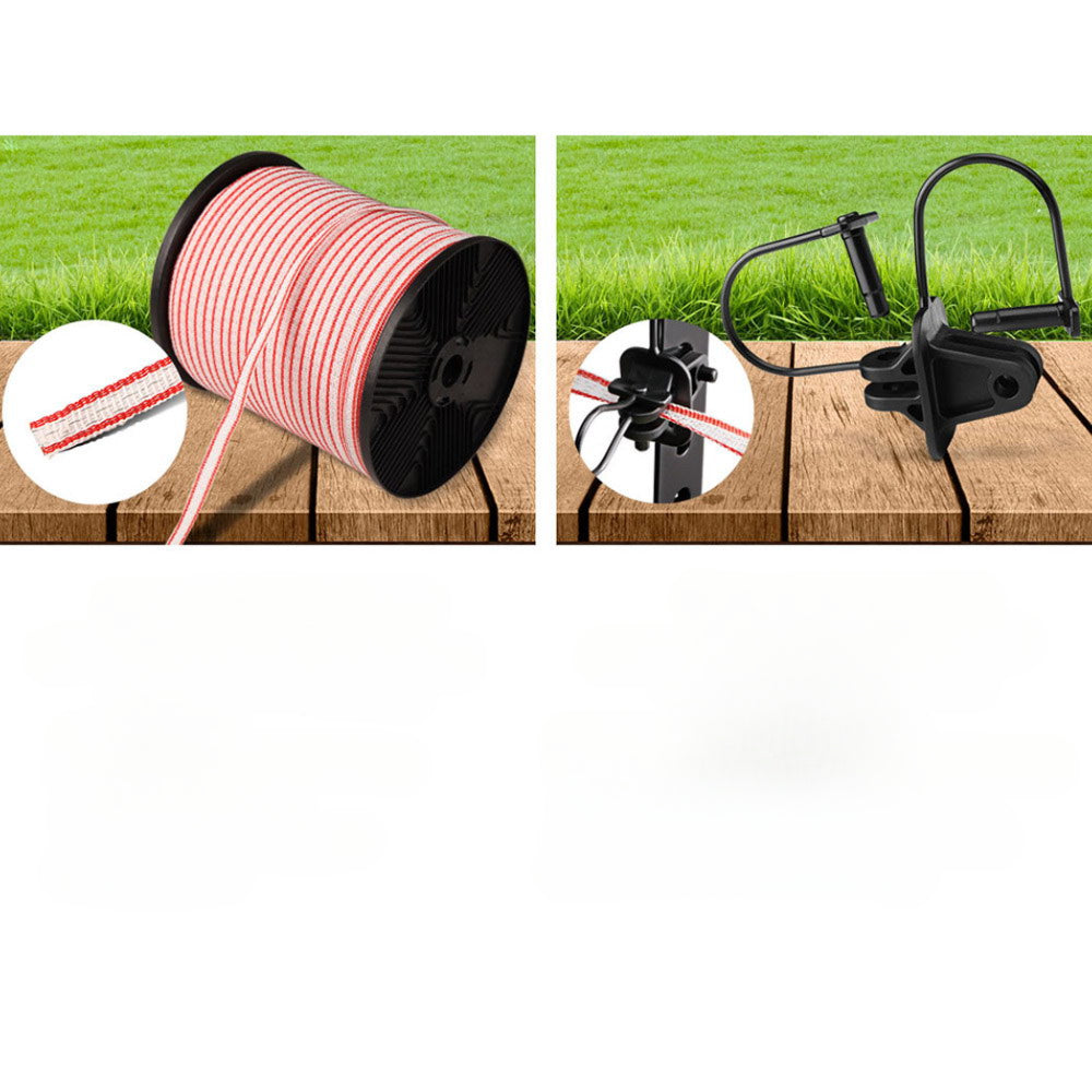Solar Electric Fence Charger with Tape 8km - 25pcs Insulators