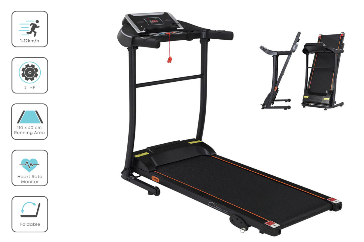 Electric Treadmill Incline Home Gym Exercise Machine Fitness - 110cm x 143cm
