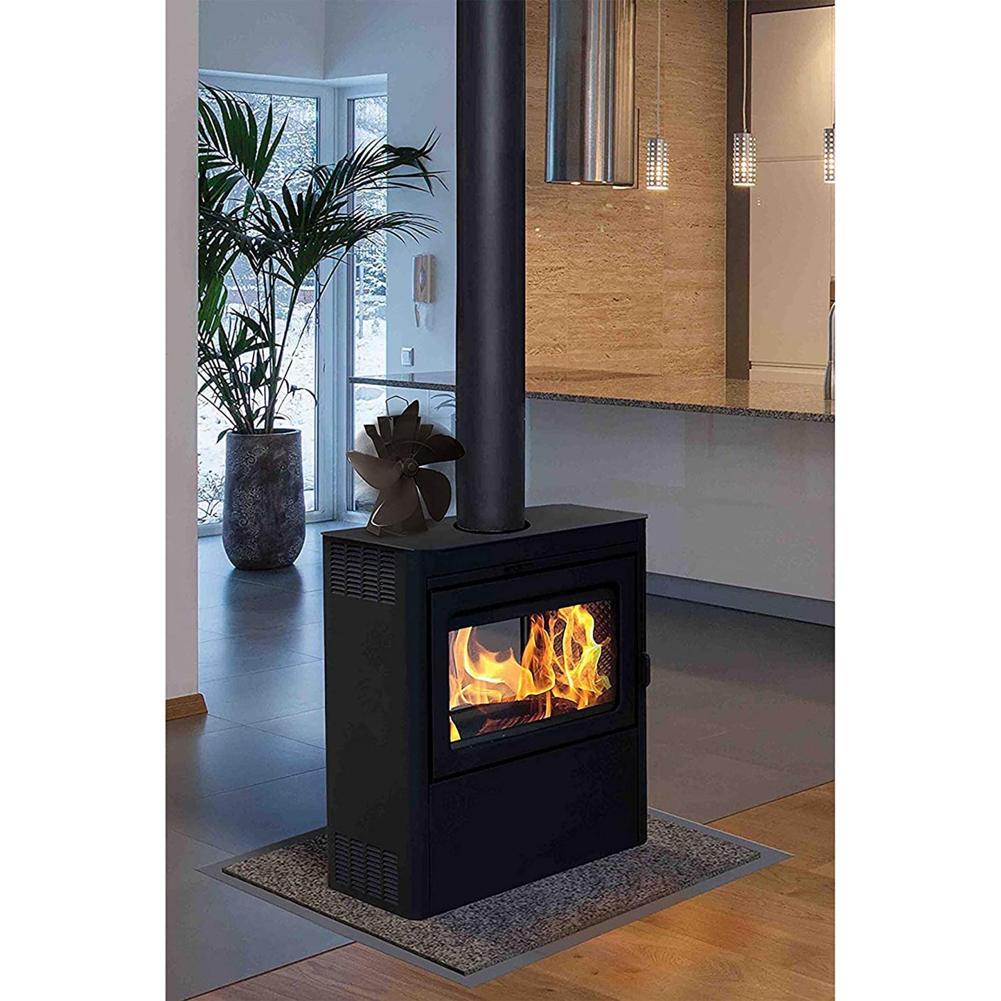 Low Maintenance Heat Powered Fan for Wood Burning Stoves or Fireplaces