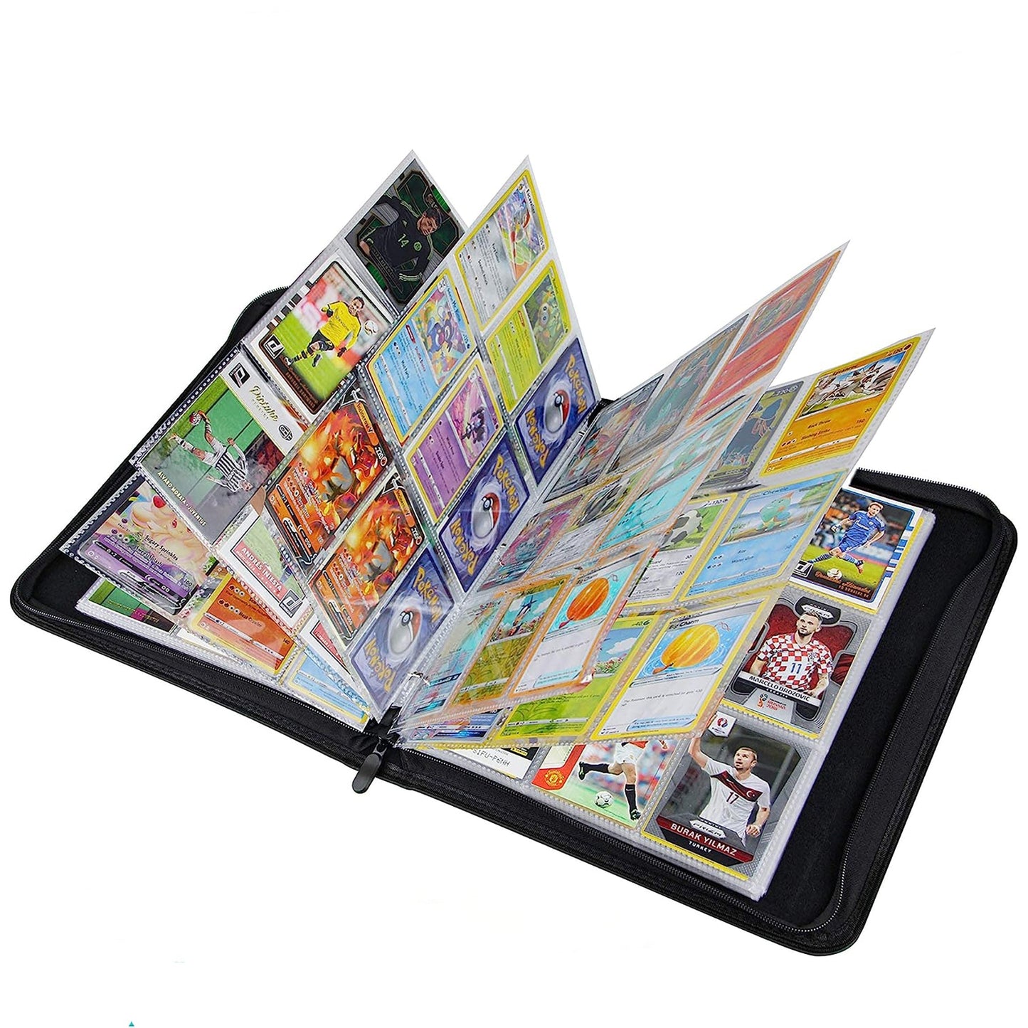 9-Pocket Pages Sleeves Card Binder Protector for PKMN Trading Cards 900 Pockets Card - Black