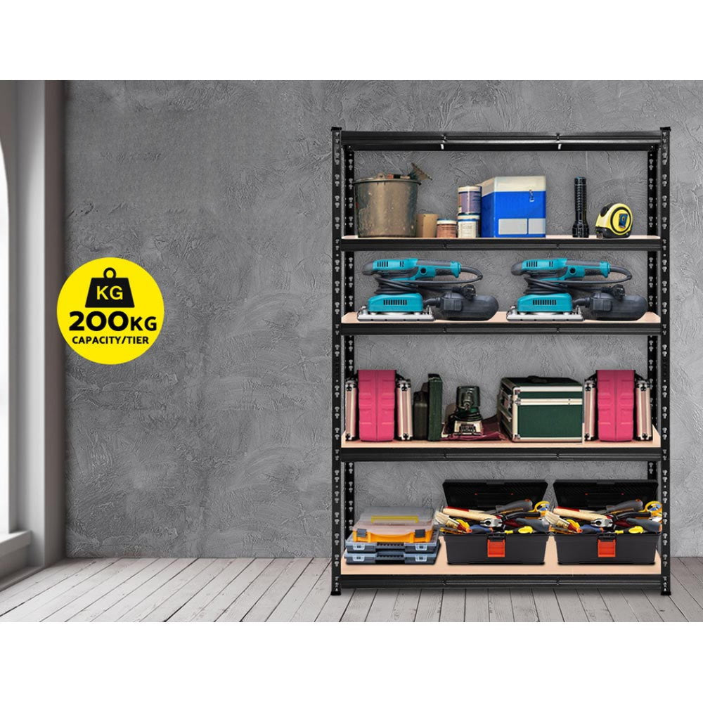 Steel Garage Shelving Warehouse Rack Pallet Storage - Black