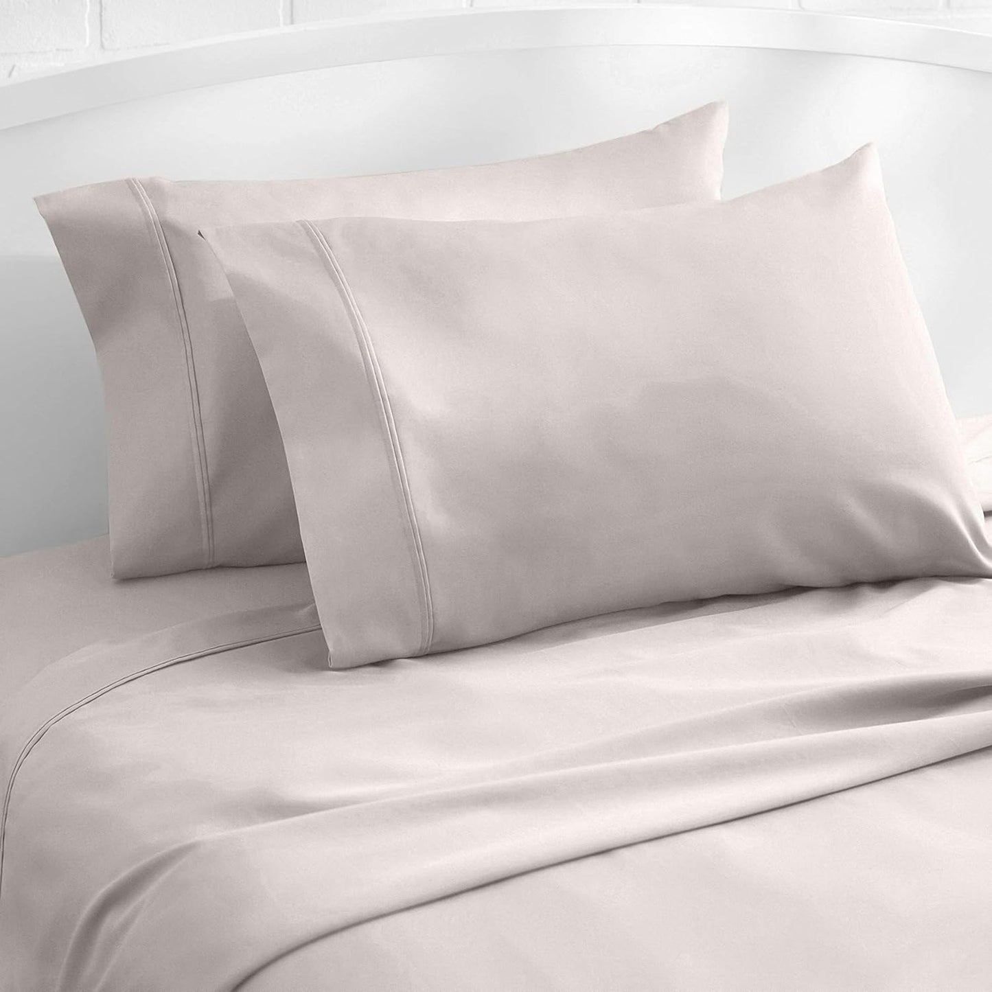 400 Thread Count Cotton Pillow Cases - Stone Grey