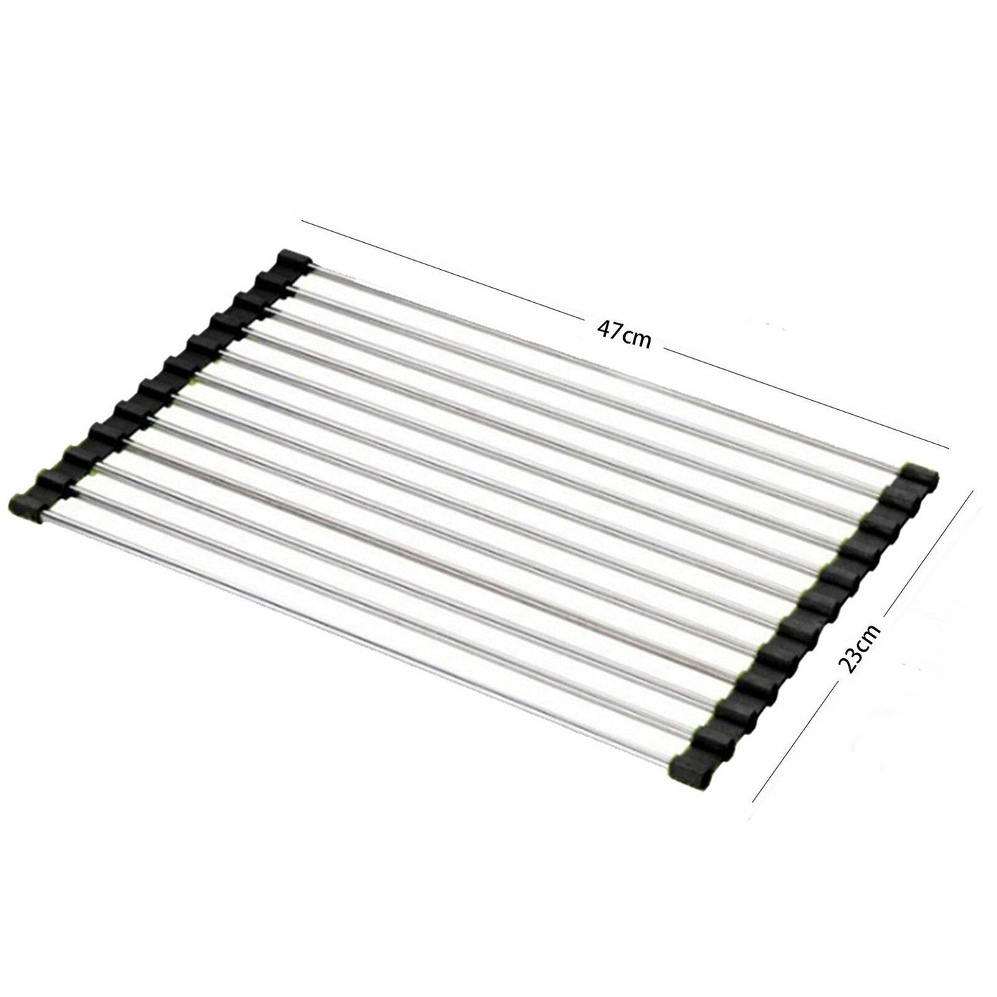 Over Sink Dish Drainer Stainless Steel Kitchen Rack Roll Up Drying