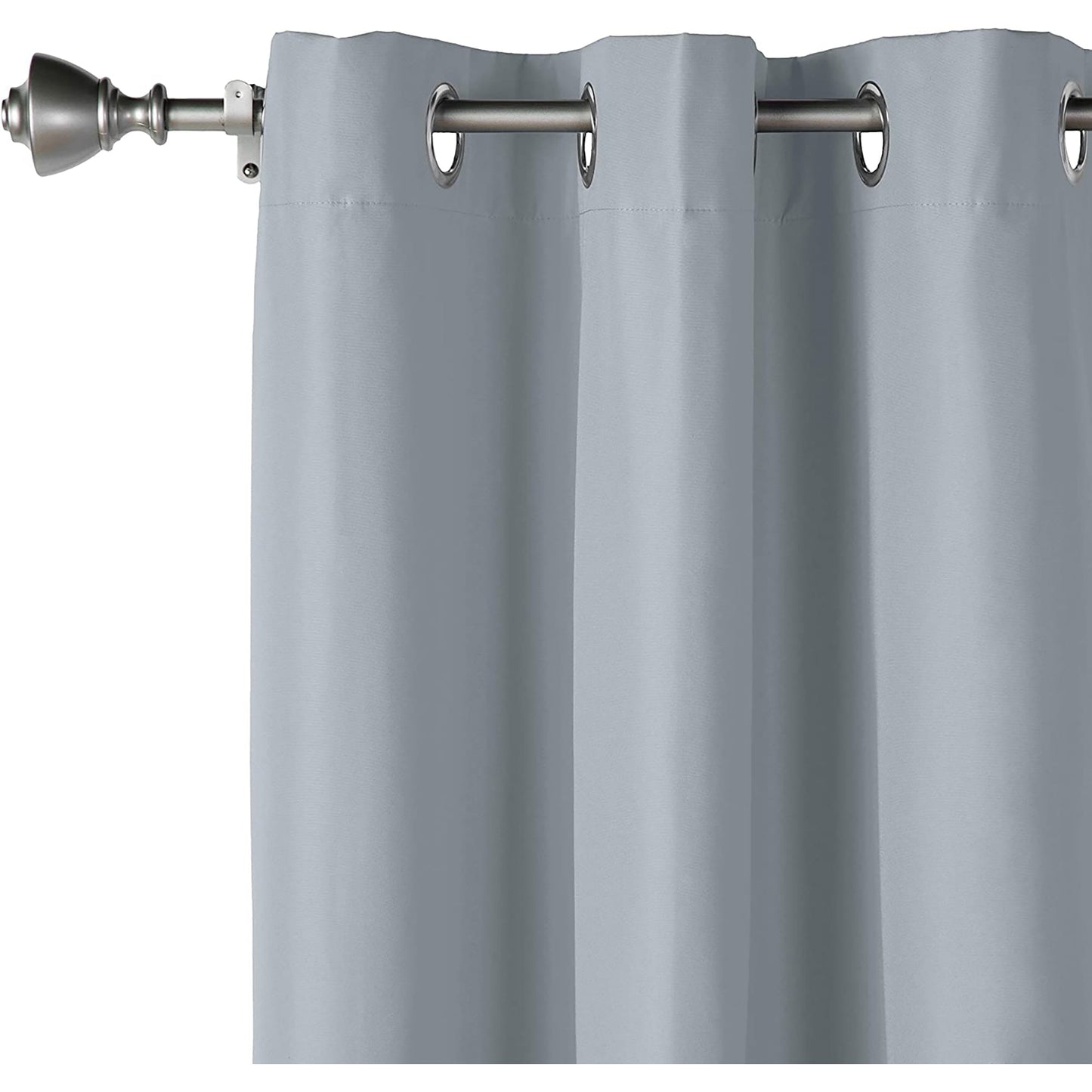 Room Darkening Blackout Window Curtains with Grommets 2 Panels - Dark Gray
