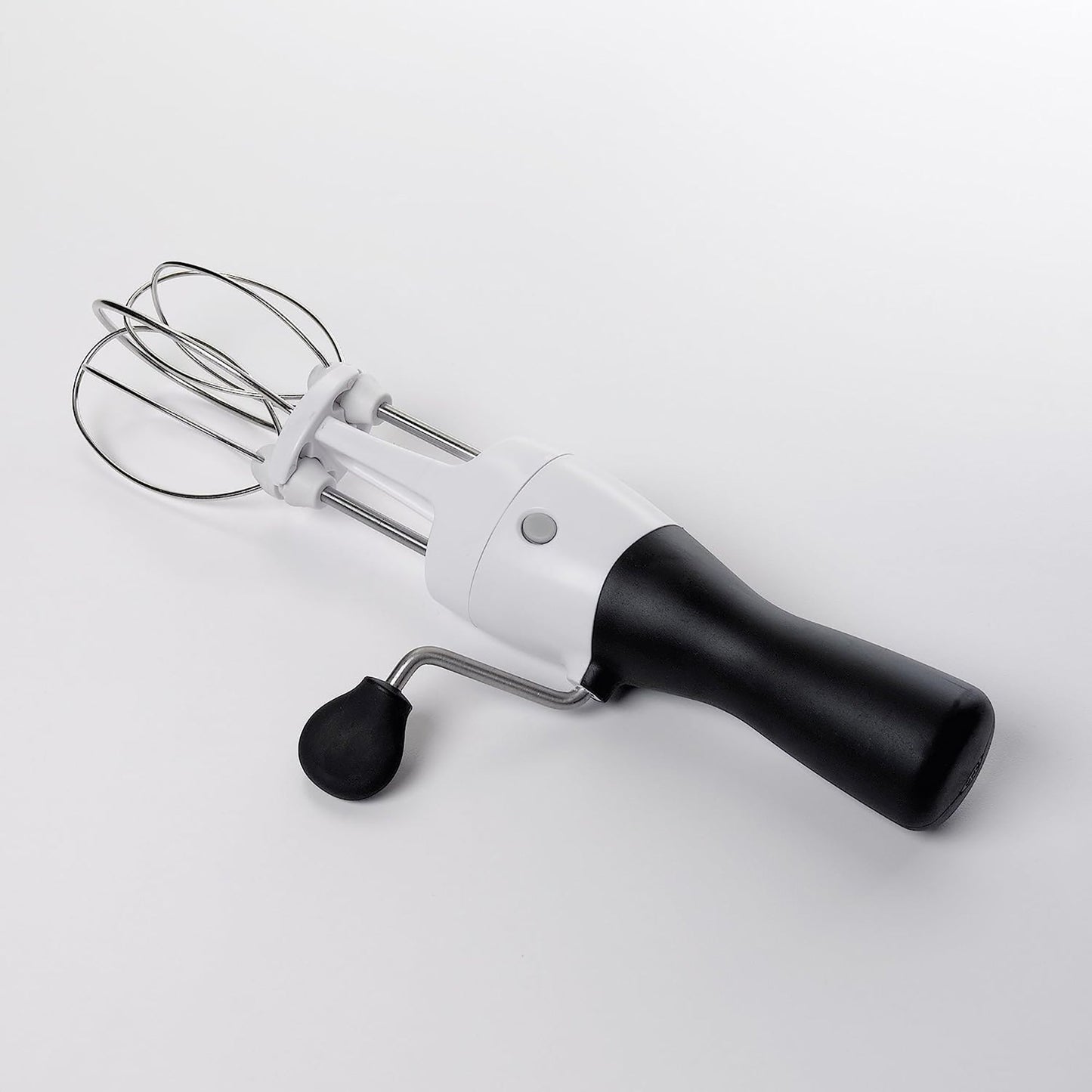 Stainless Steel Egg Beater 12x5 Inch - Black and White