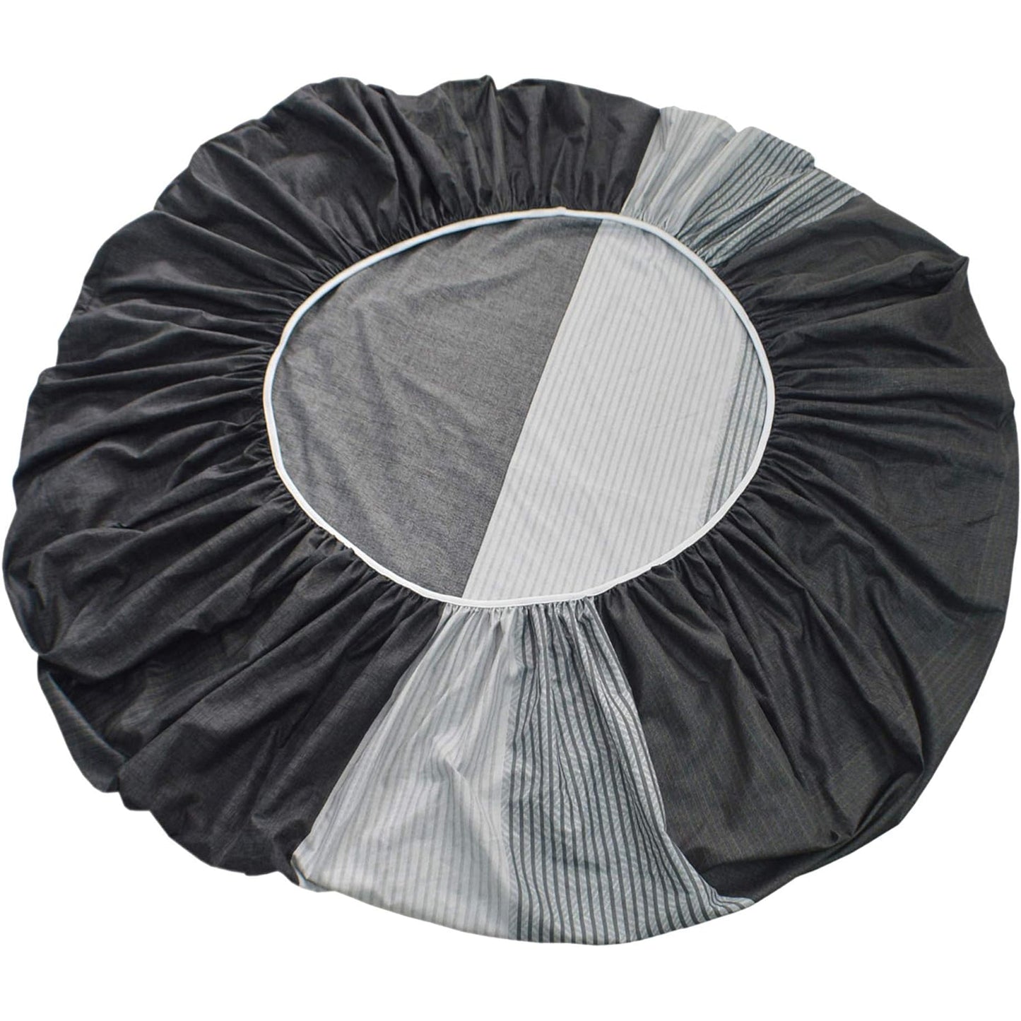 Soft and Lightweight Microfibre Deep Bed Sheet Set - Grey Black