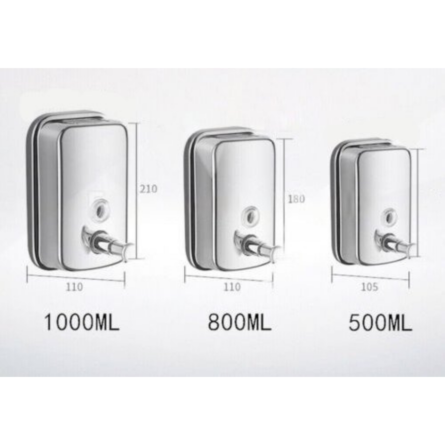 Manual Wall Mount Soap Dispenser Hand Wash Shampoo Shower Liquid Container