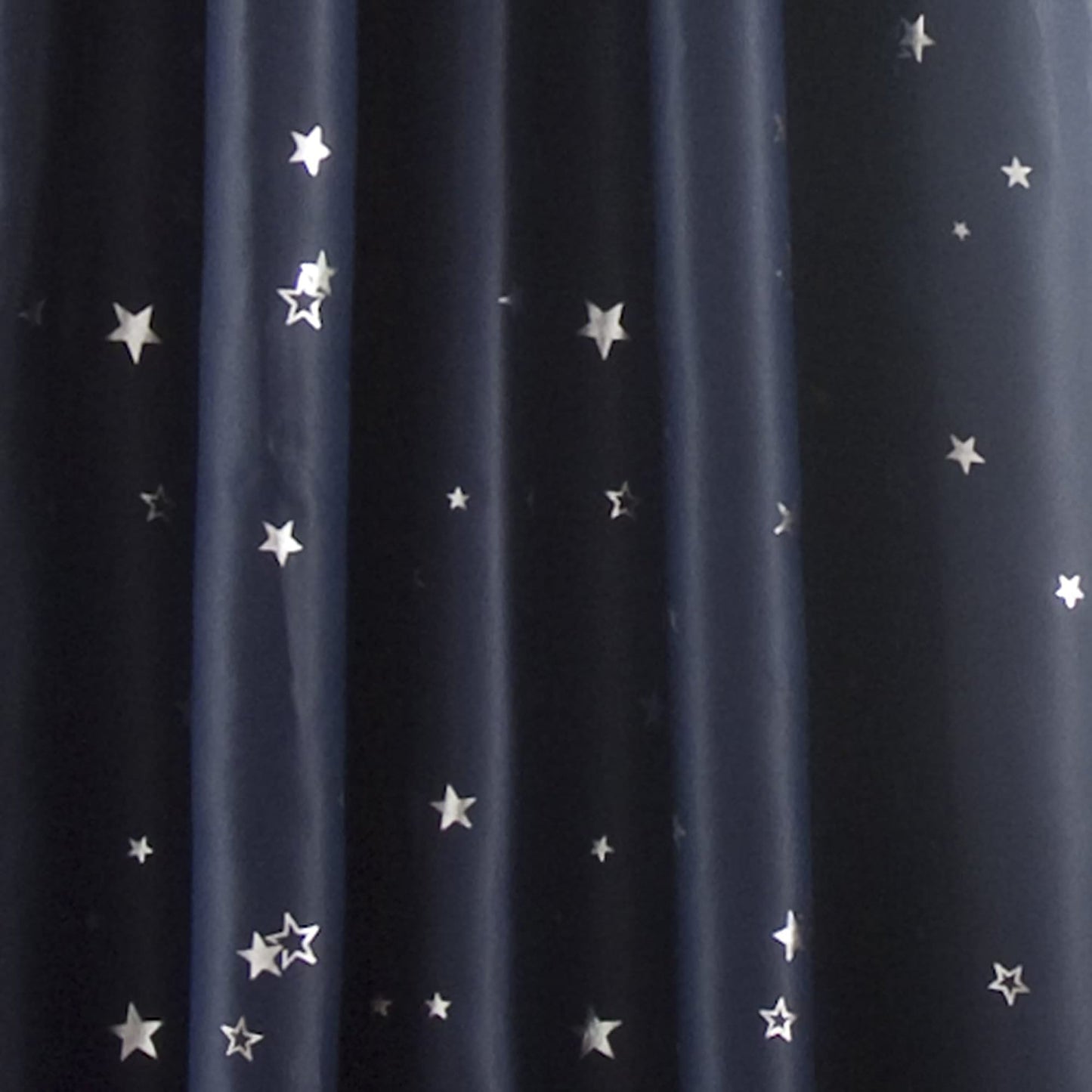 White Star Room Darkening Window Panel 52 by 84 Inch Set of 2 - Navy