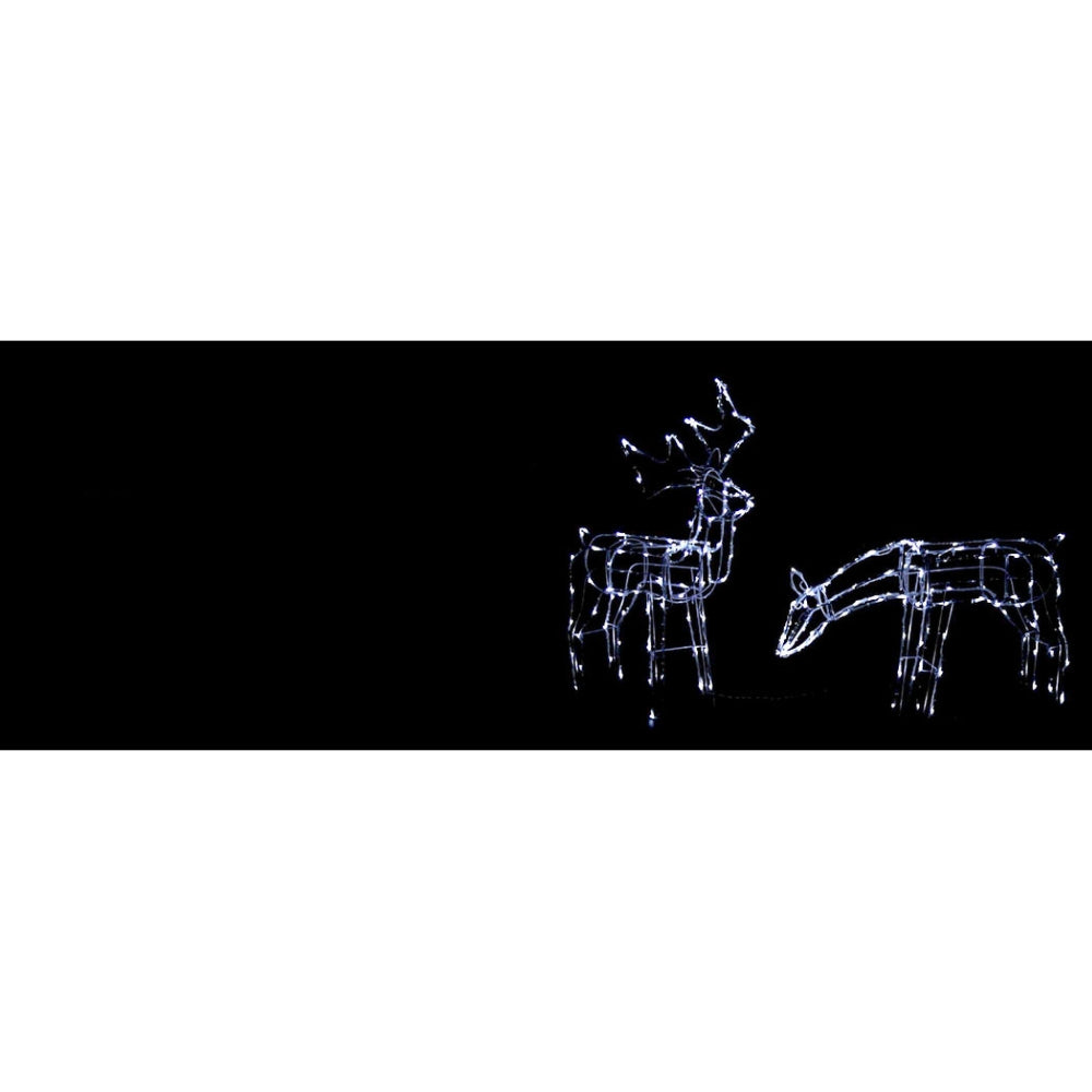 Solar Powered Christmas Motif Xmas Lights LED Rope Reindeer - 2m