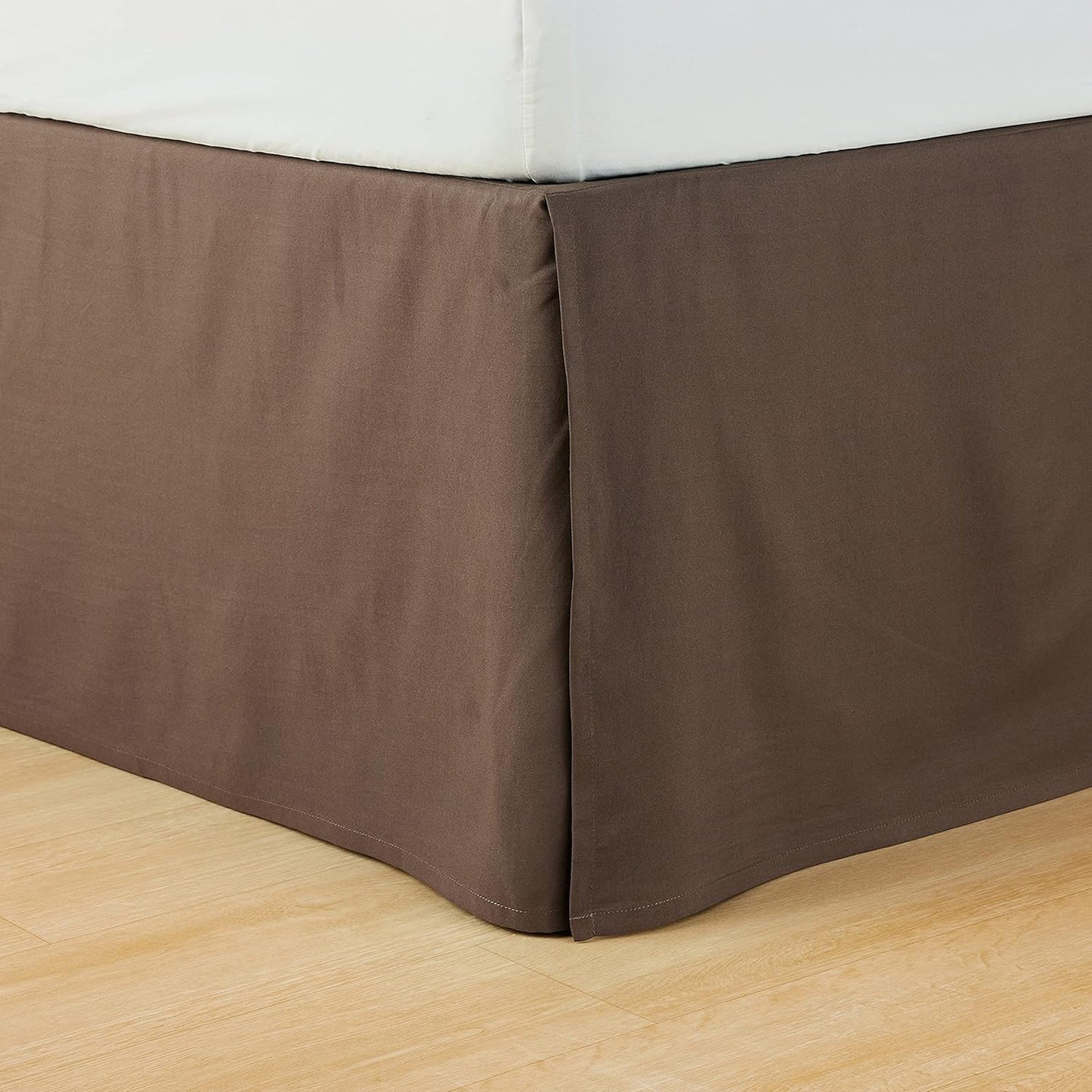 Polyester Lightweight Pleated Bed Skirt - Chocolate
