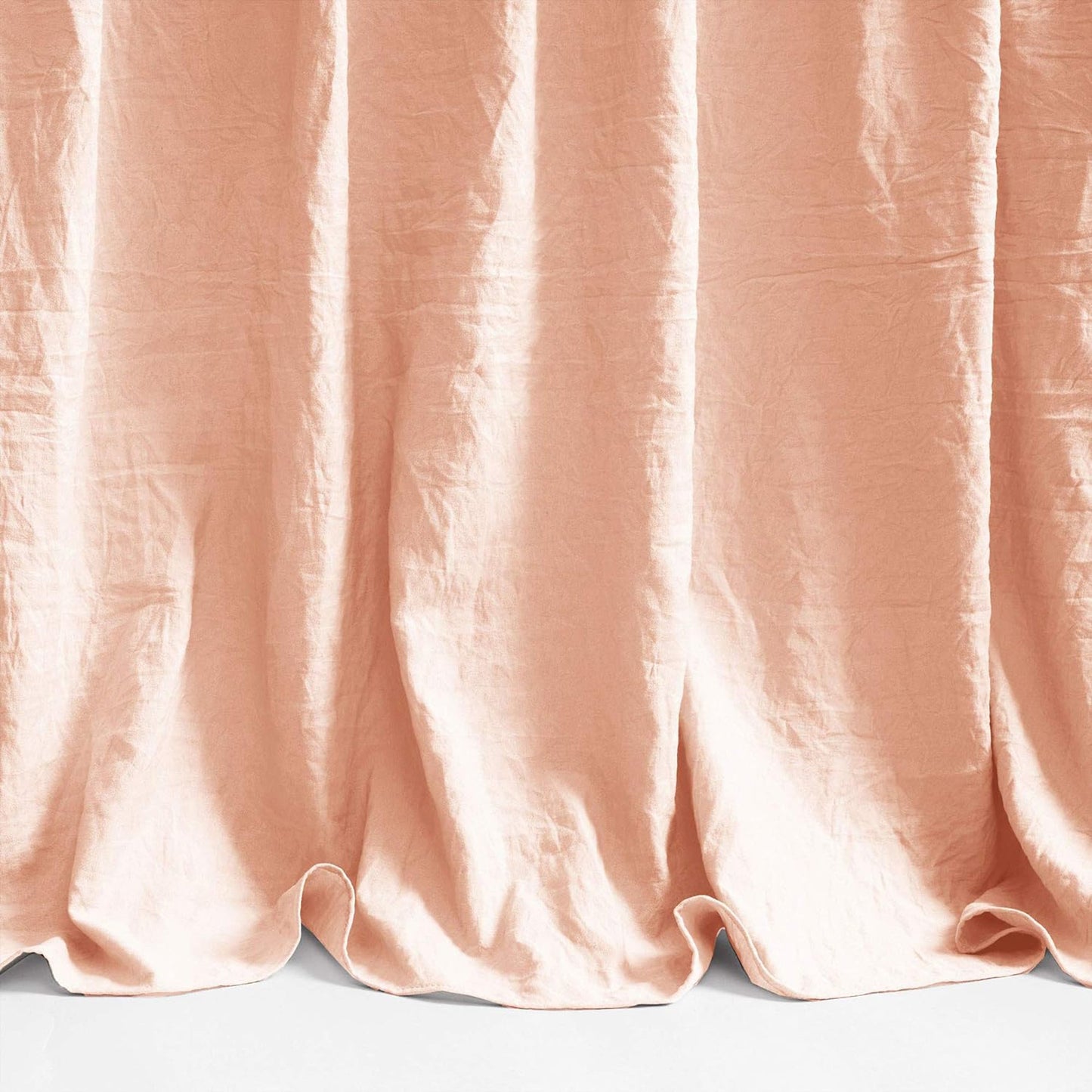 Vintage Chic Farmhouse Style Lightweight Ruffle Skirt Bedspread - Blush