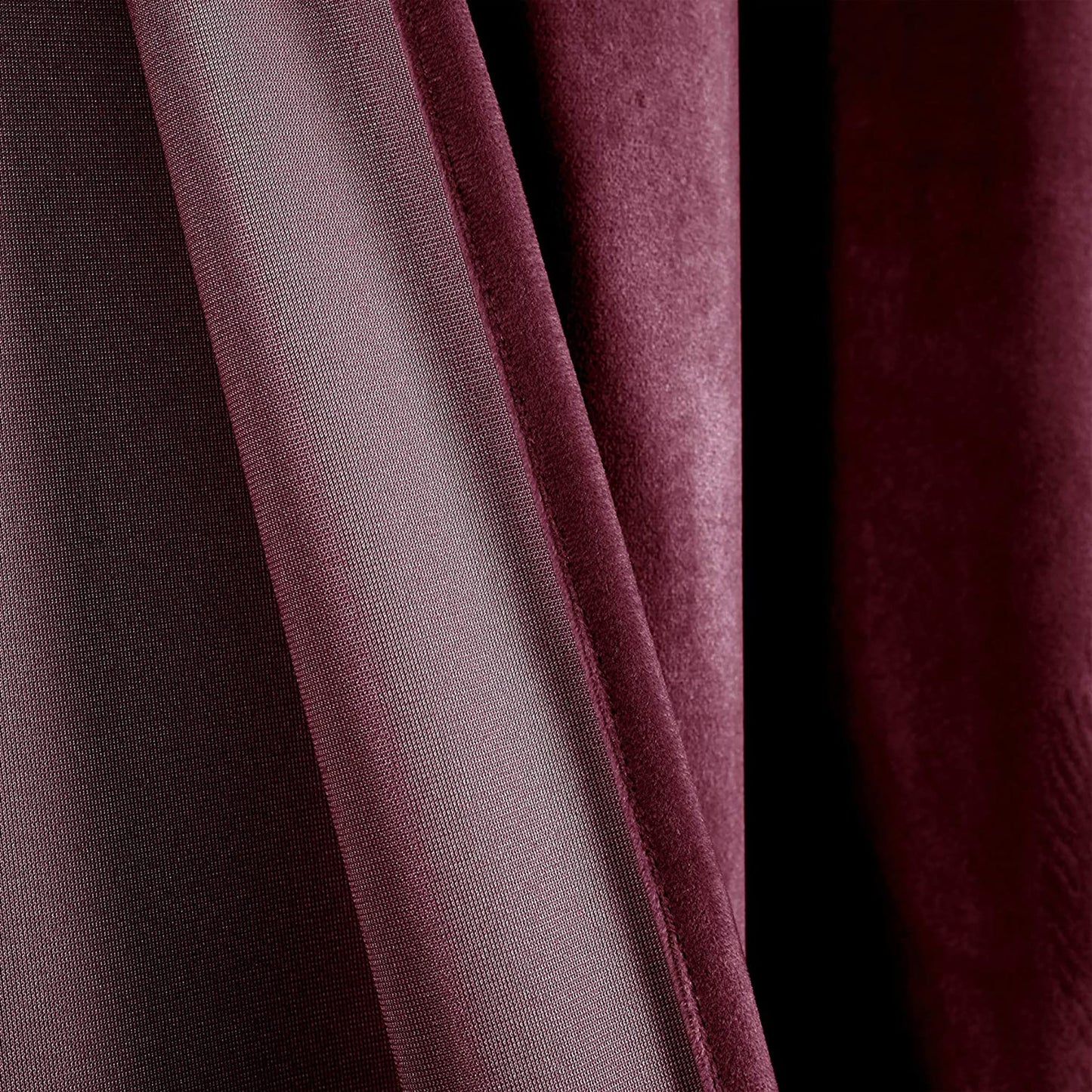 Room Darkening Velvet Curtains Window Panel Set for Living Dining Bedroom Pair 84 in - Plum