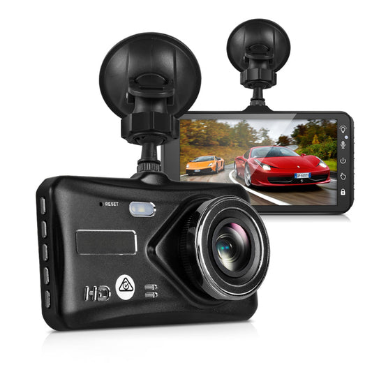 4 Inch Dual Camera Dash Camera - Black